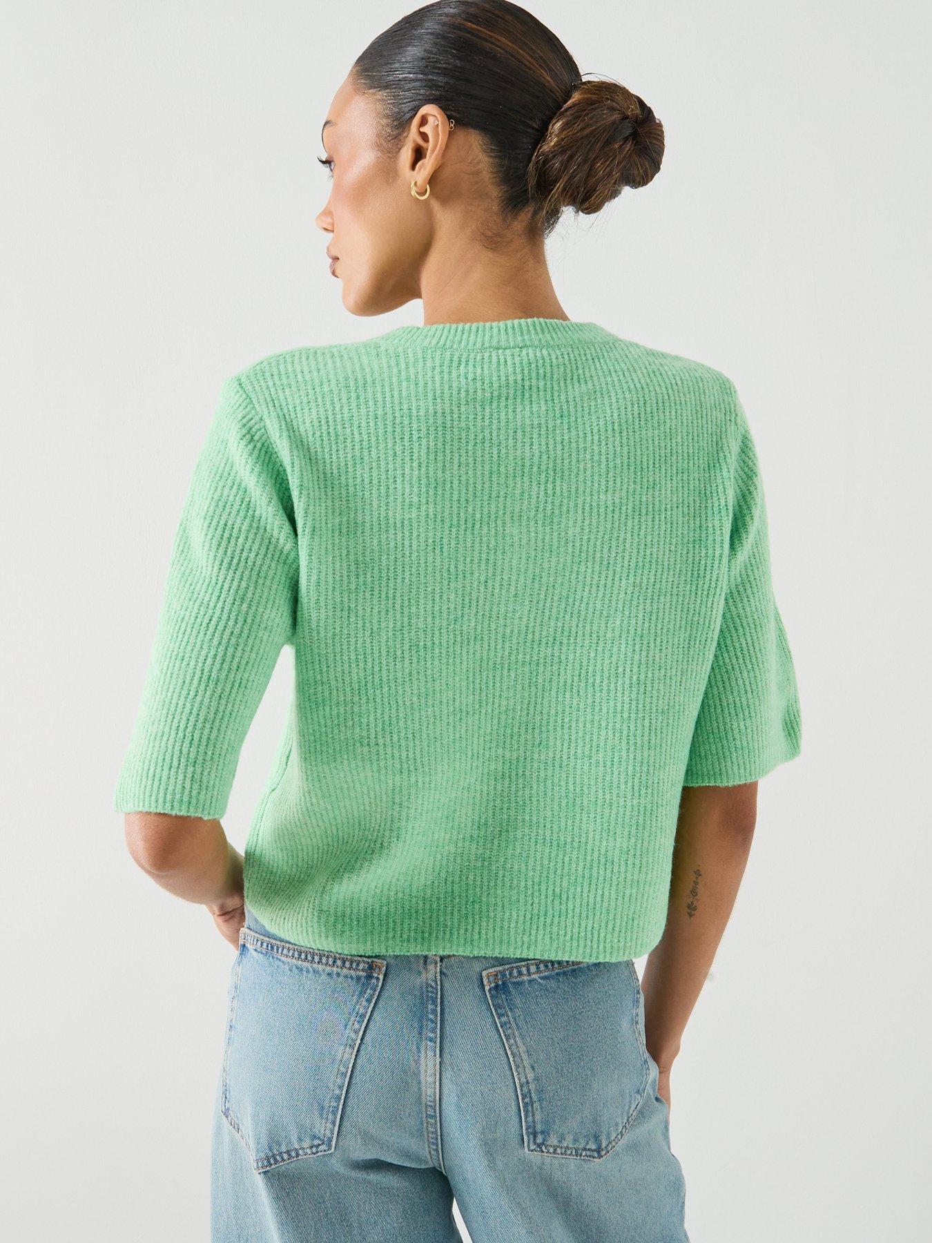 pieces-pieces-button-up-knit-cardigan-greenstillFront