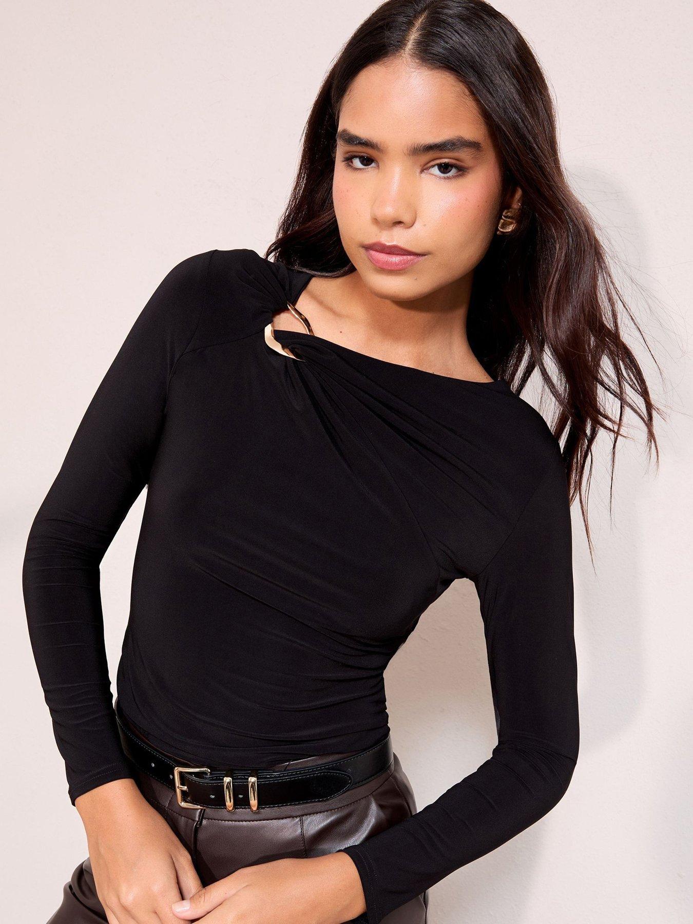 Friends Like These Long Sleeve Hardware Top - Black