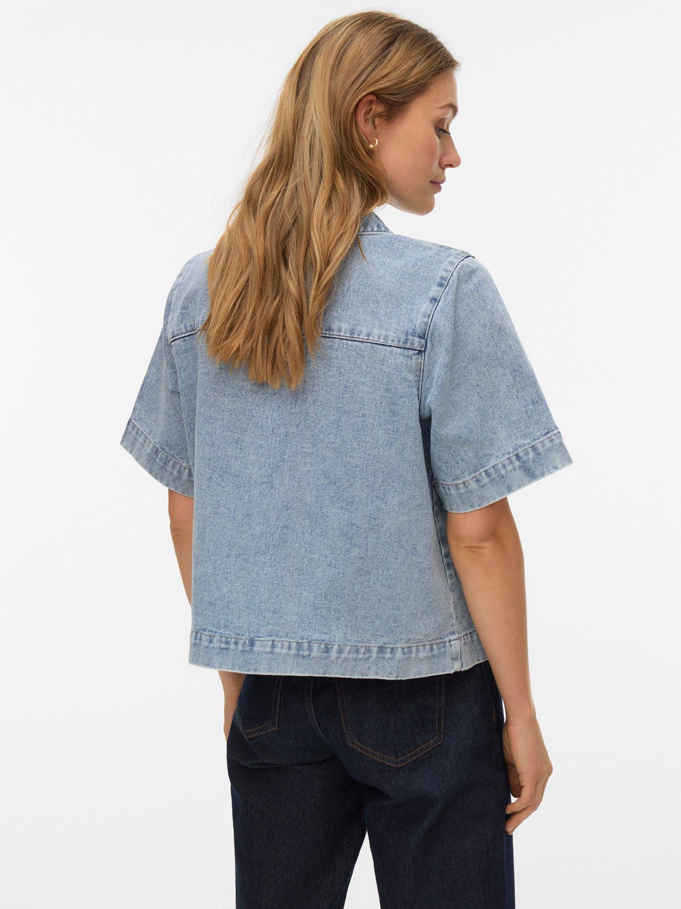 vero-moda-short-sleeve-denim-shirt-light-bluestillFront