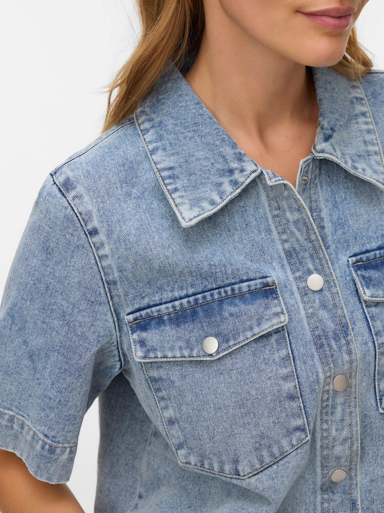 vero-moda-short-sleeve-denim-shirt-light-blueoutfit
