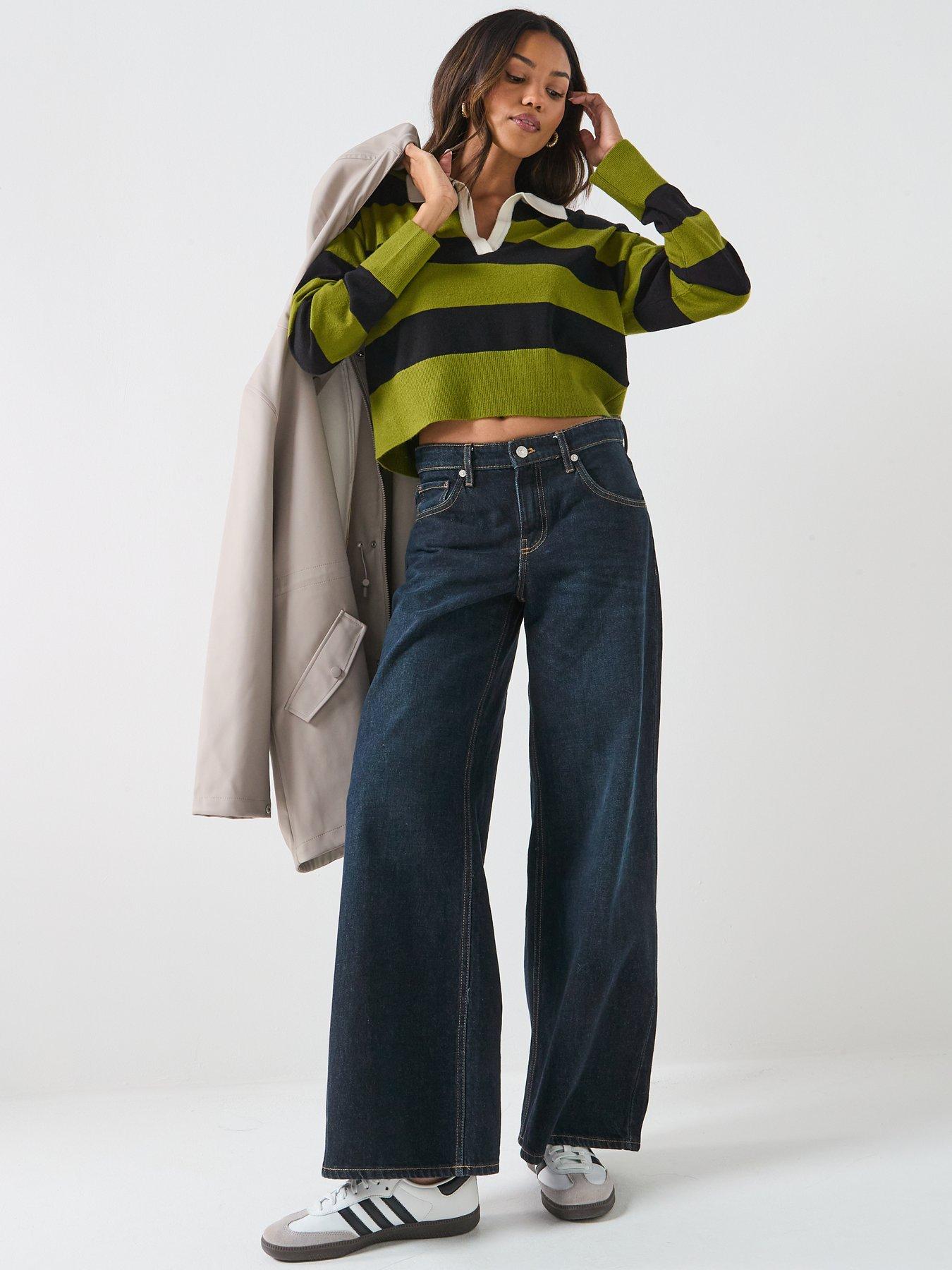 only-long-sleeve-striped-knitted-polo-top-greenback