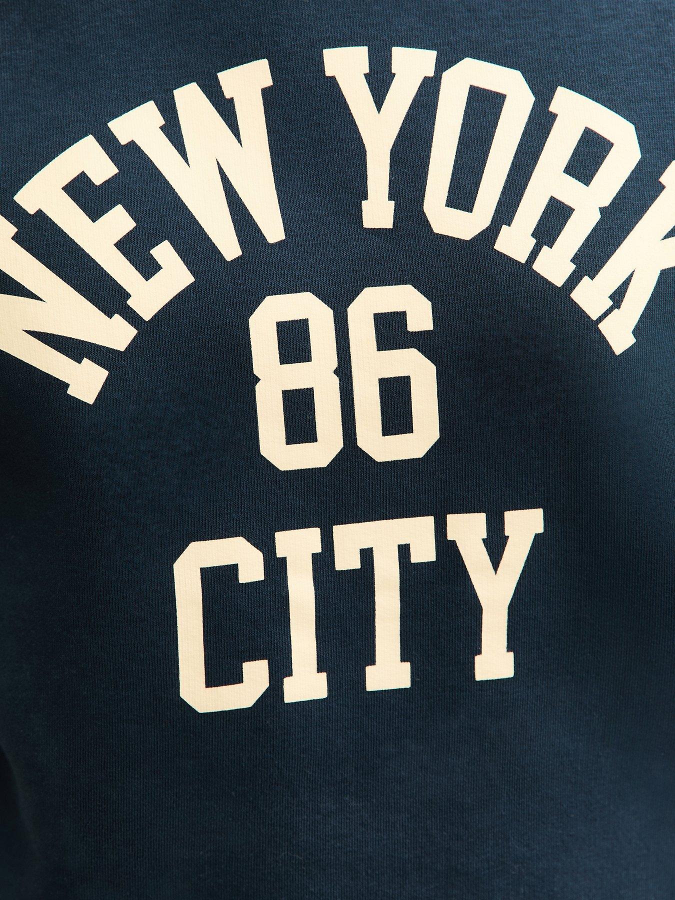Image 5 of 5 of New Look Navy York Logo Crew Neck Sweatshirt - Blue