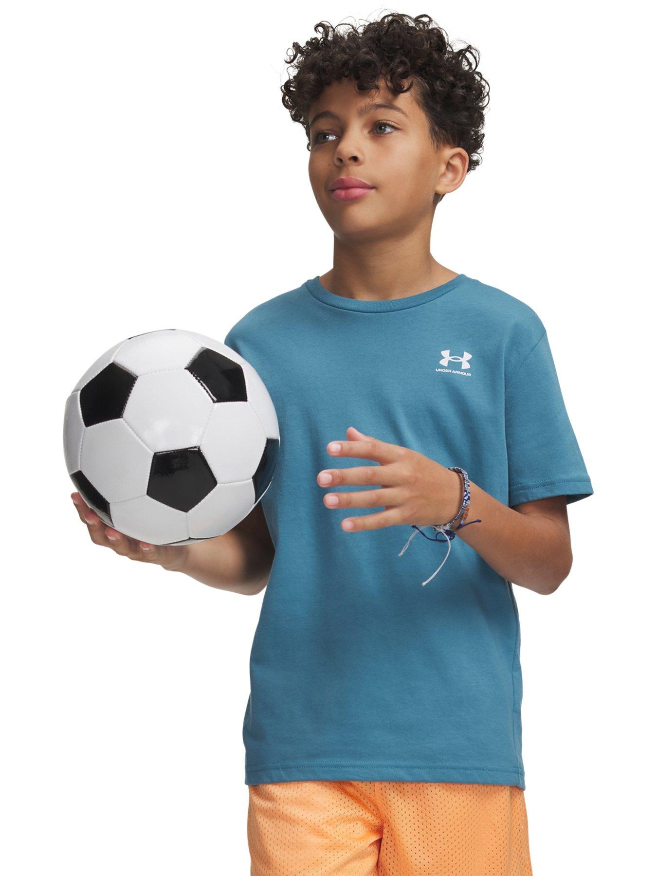 UNDER ARMOUR Junior Boys Training Left Chest Short Sleeve T-Shirt - Blue