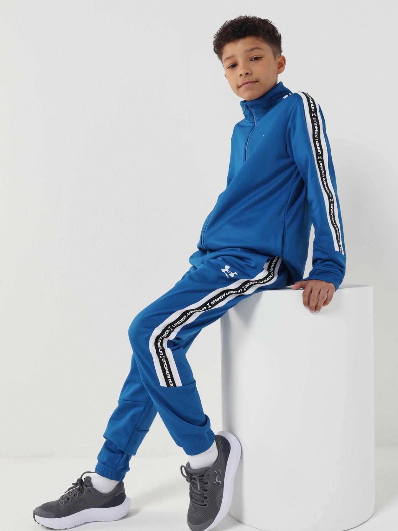 Image 1 of 7 of UNDER ARMOUR Junior Boys Training Icon Knit Tracksuit - Blue