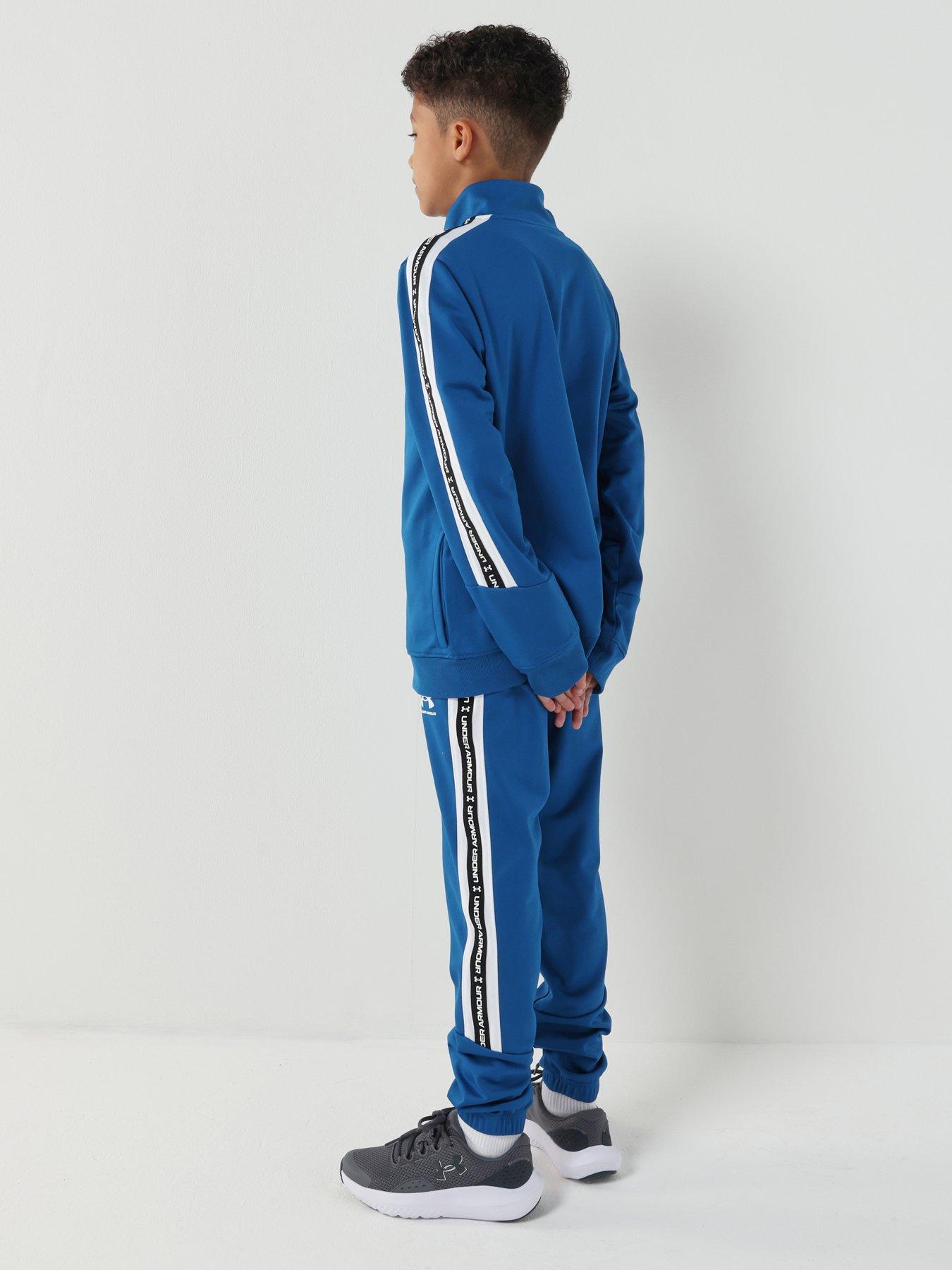 Image 2 of 7 of UNDER ARMOUR Junior Boys Training Icon Knit Tracksuit - Blue