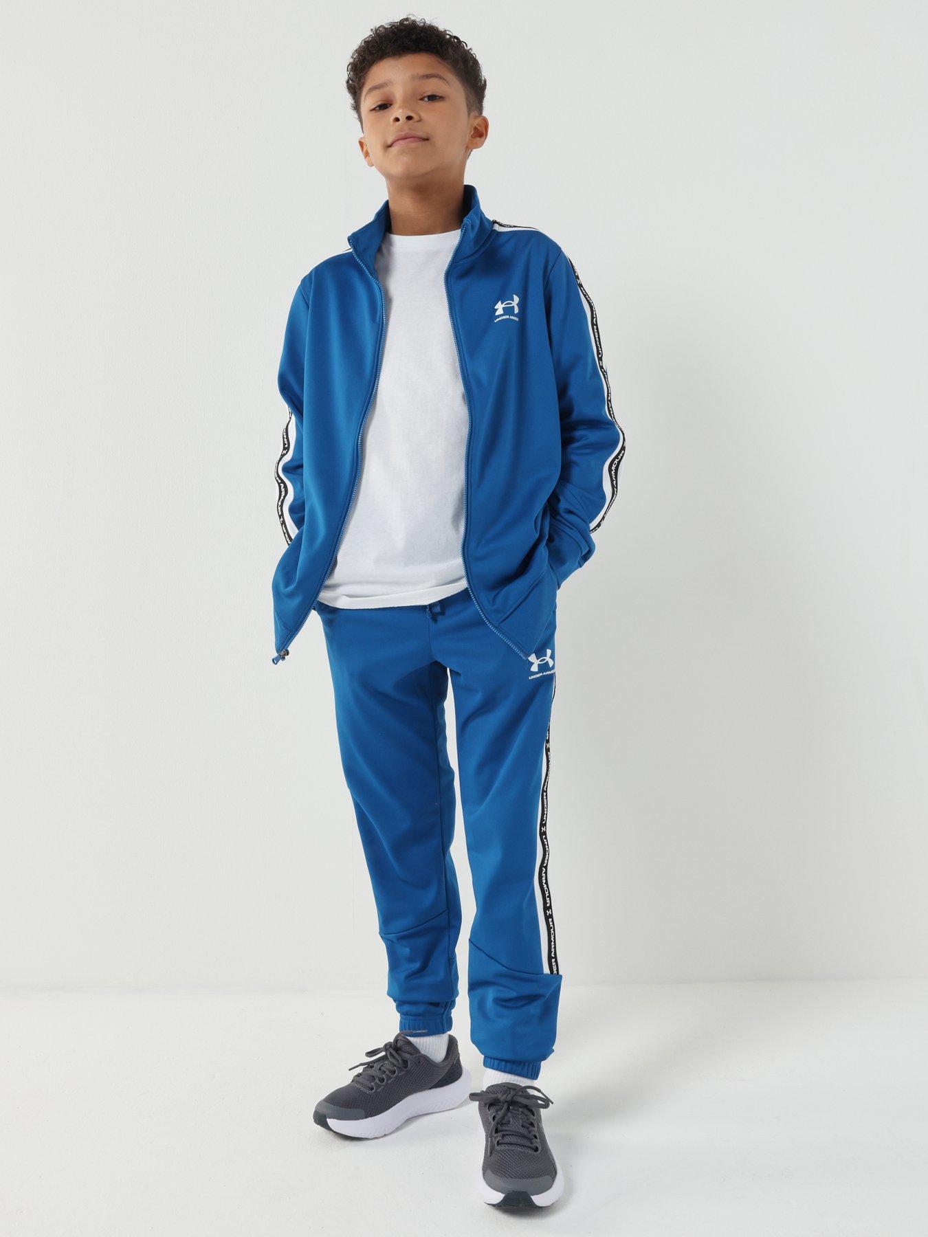 Image 3 of 7 of UNDER ARMOUR Junior Boys Training Icon Knit Tracksuit - Blue