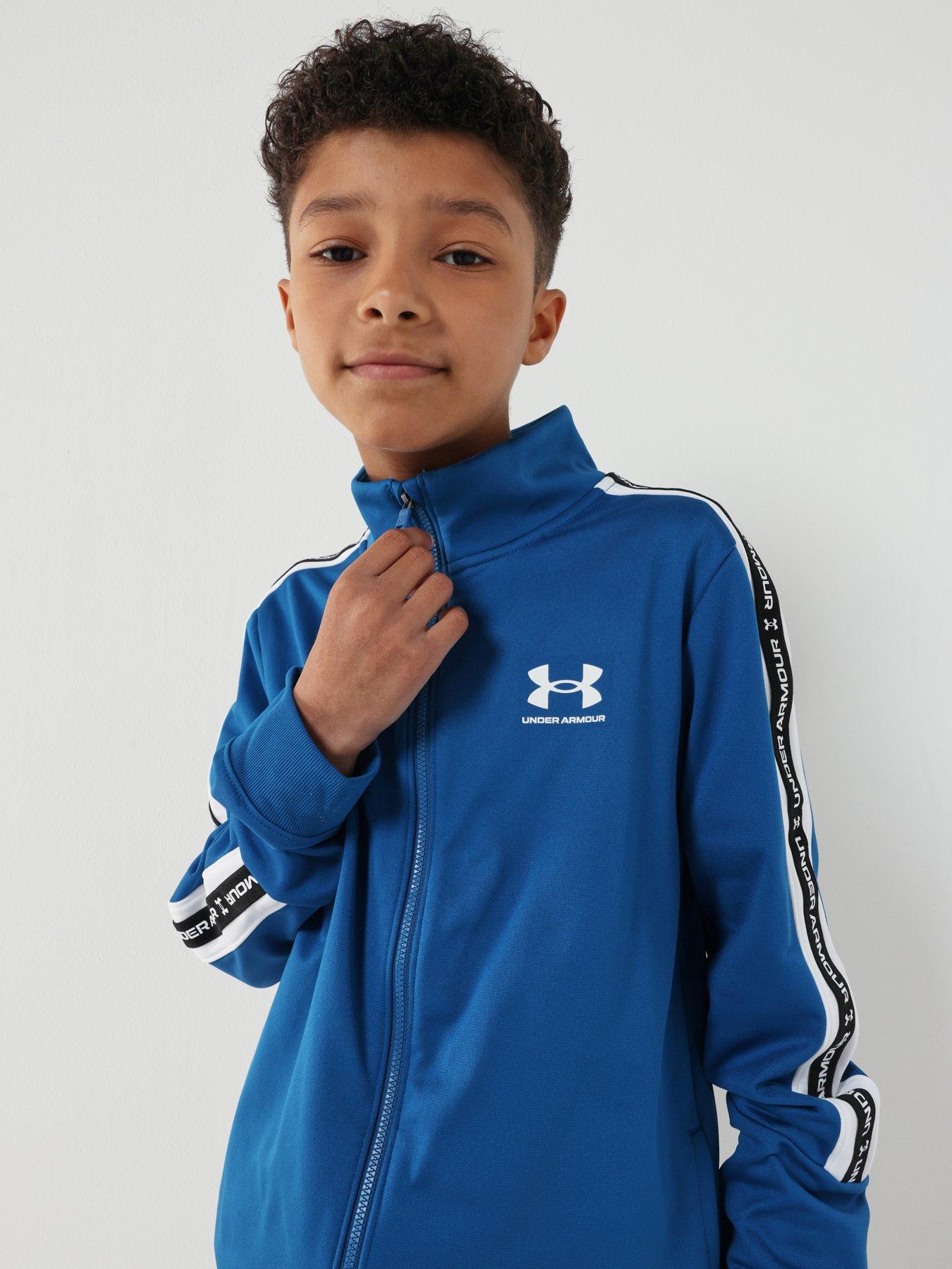 Image 5 of 7 of UNDER ARMOUR Junior Boys Training Icon Knit Tracksuit - Blue