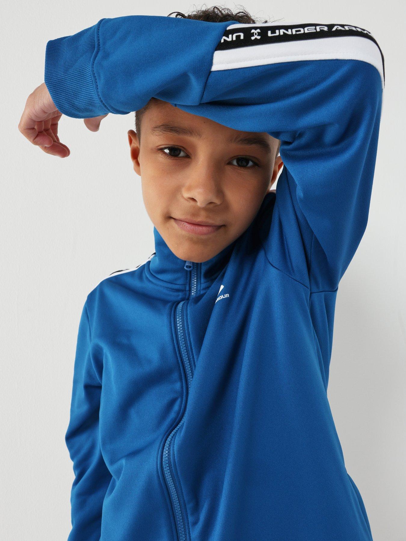 Image 6 of 7 of UNDER ARMOUR Junior Boys Training Icon Knit Tracksuit - Blue