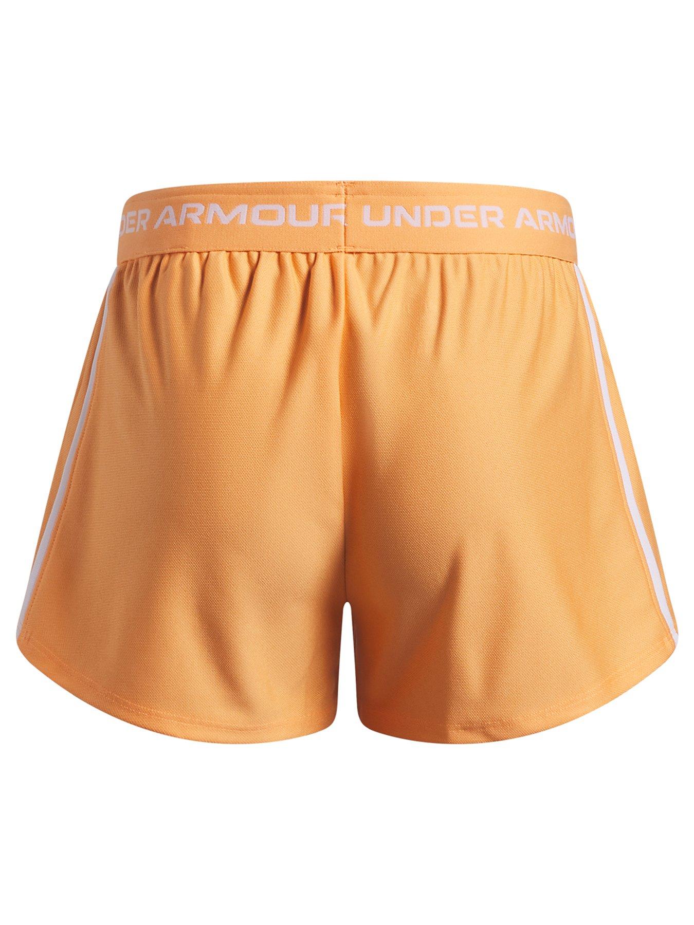 Image 2 of 3 of UNDER ARMOUR Junior Girls Training Tech Play Up Short - Orange
