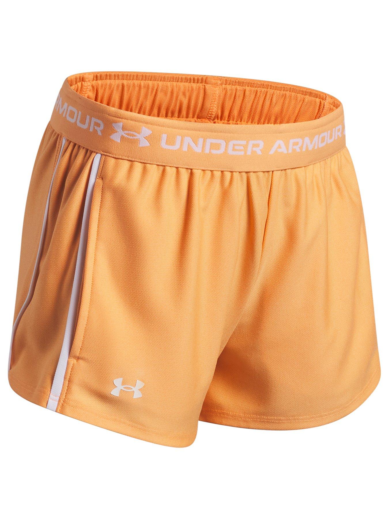 Image 3 of 3 of UNDER ARMOUR Junior Girls Training Tech Play Up Short - Orange
