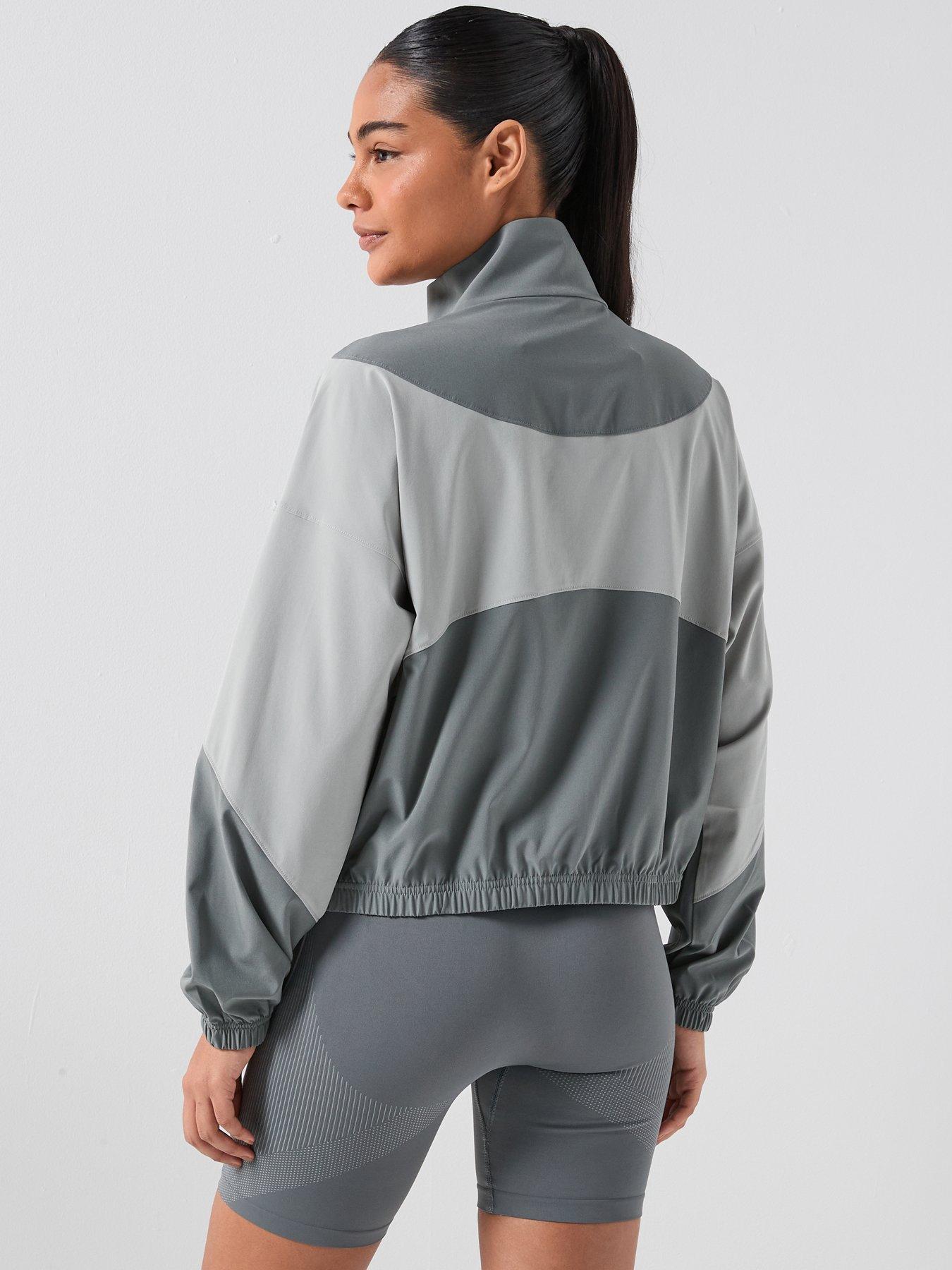 under-armour-womens-rival-woven-jacket-greystillFront
