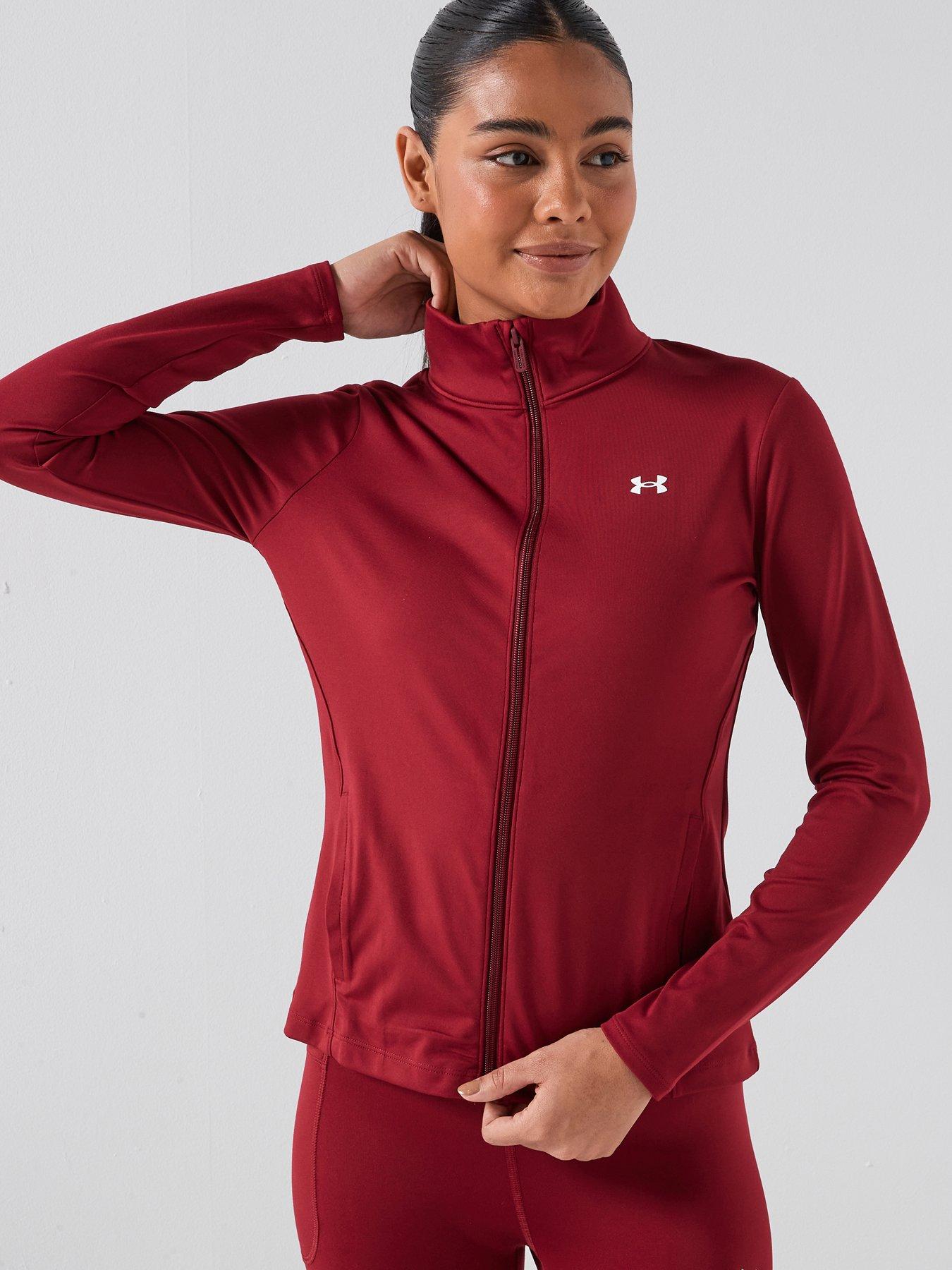 under-armour-womens-training-motion-full-zip-top-burgundy