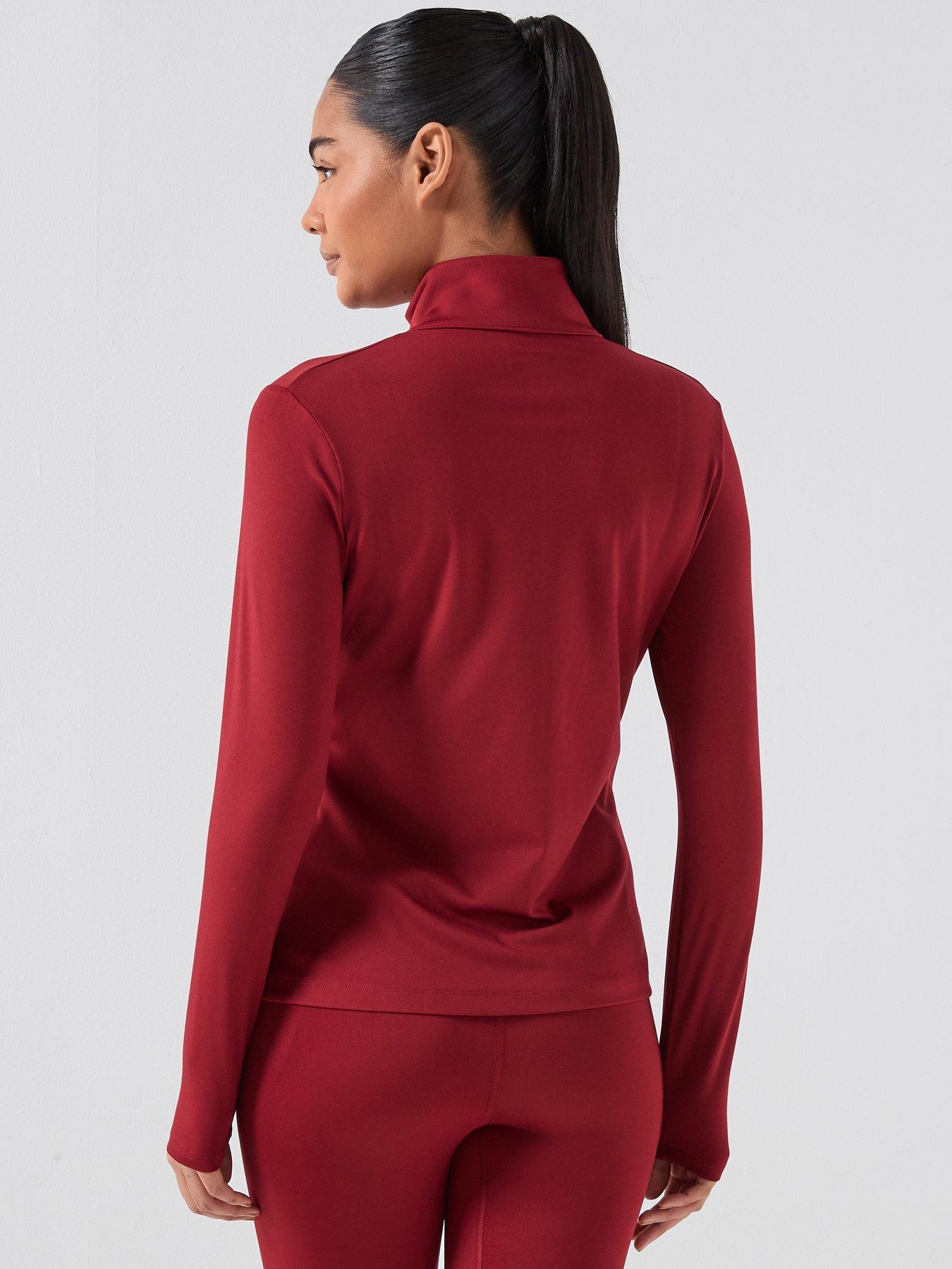 Image 2 of 6 of UNDER ARMOUR Womens Training Motion Full Zip Top - Burgundy