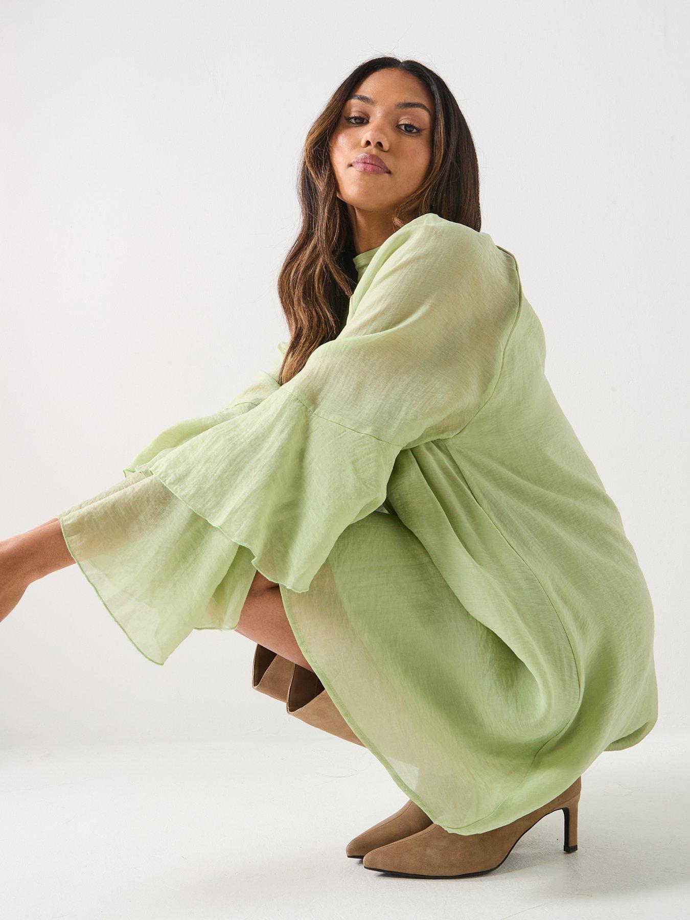 aware-valora-long-sleeve-high-neck-short-dress-greenback