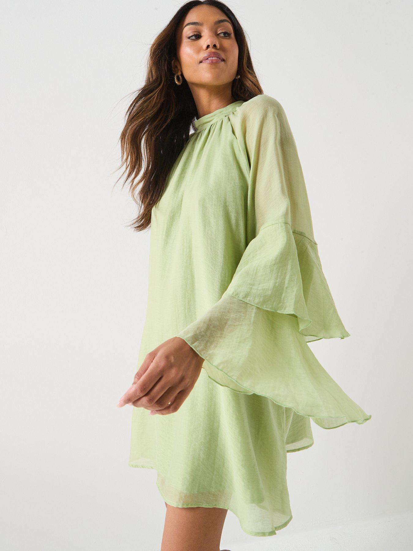 aware-valora-long-sleeve-high-neck-short-dress-greendetail
