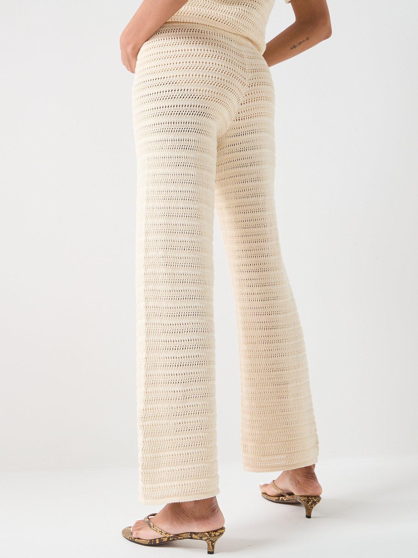 vero-moda-hayley-crochet-knit-trousers-creamstillFront
