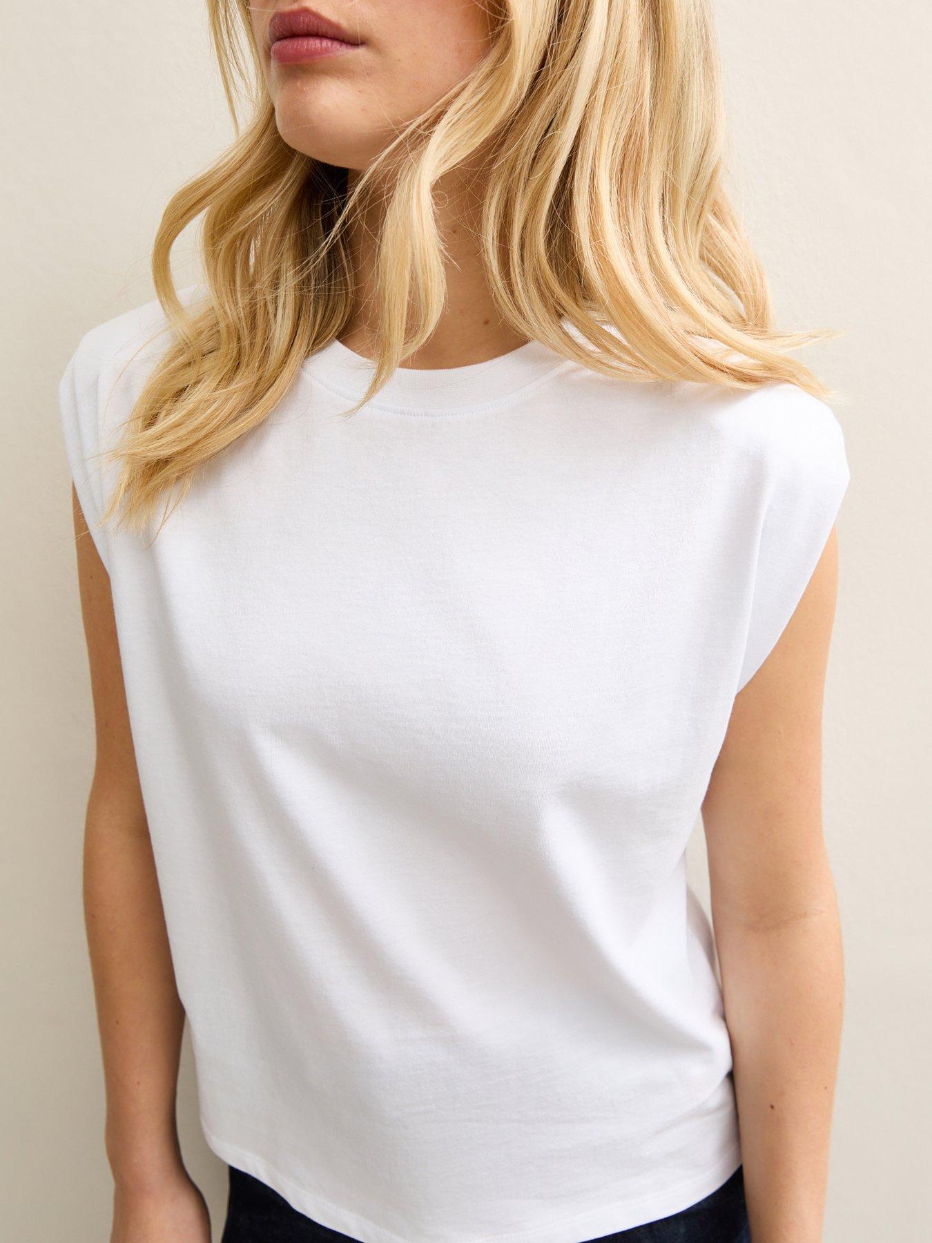 new-look-shoulder-pad-tank-top-whiteoutfit