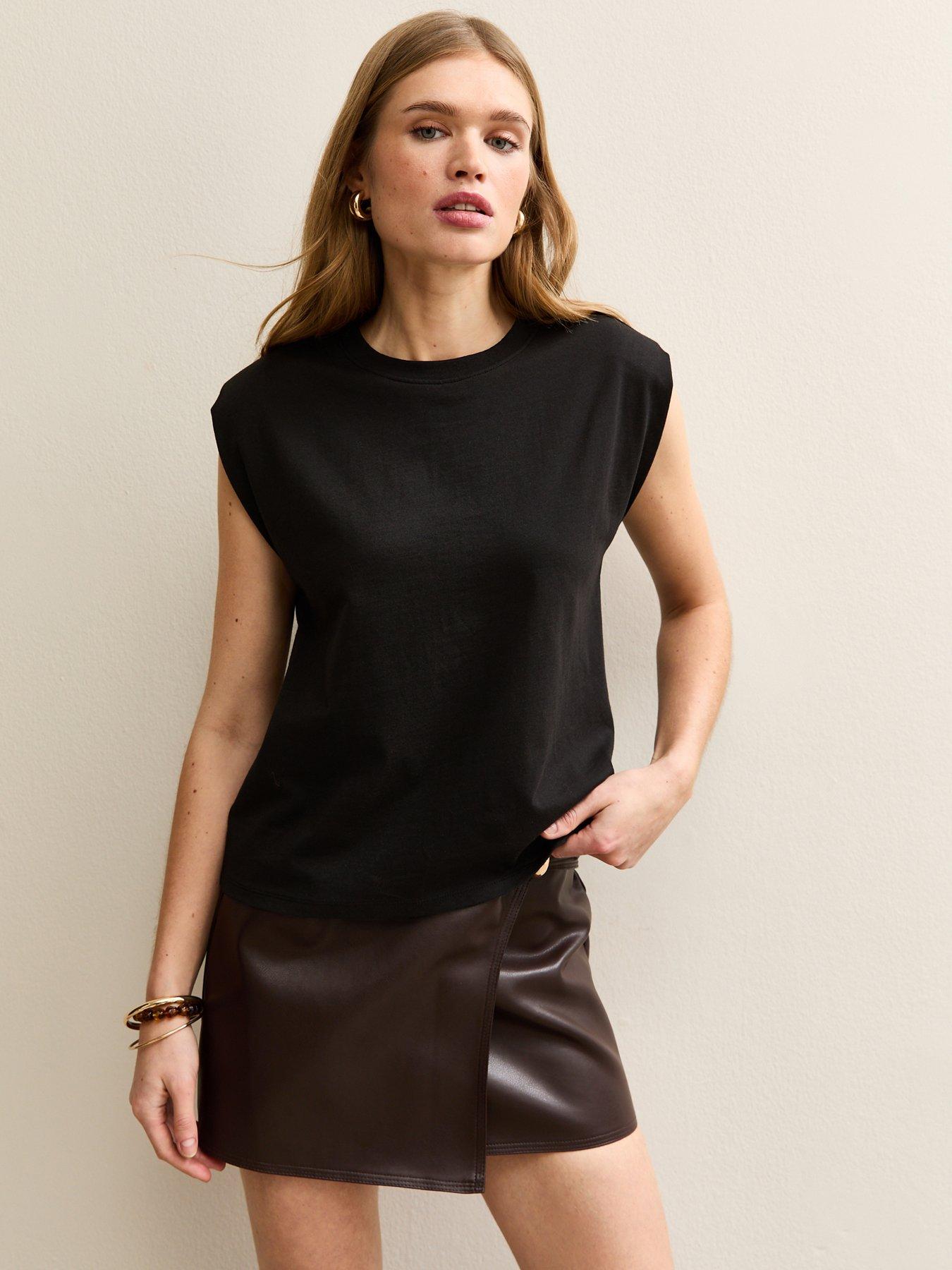 new-look-shoulder-pad-tank-top-blackfront