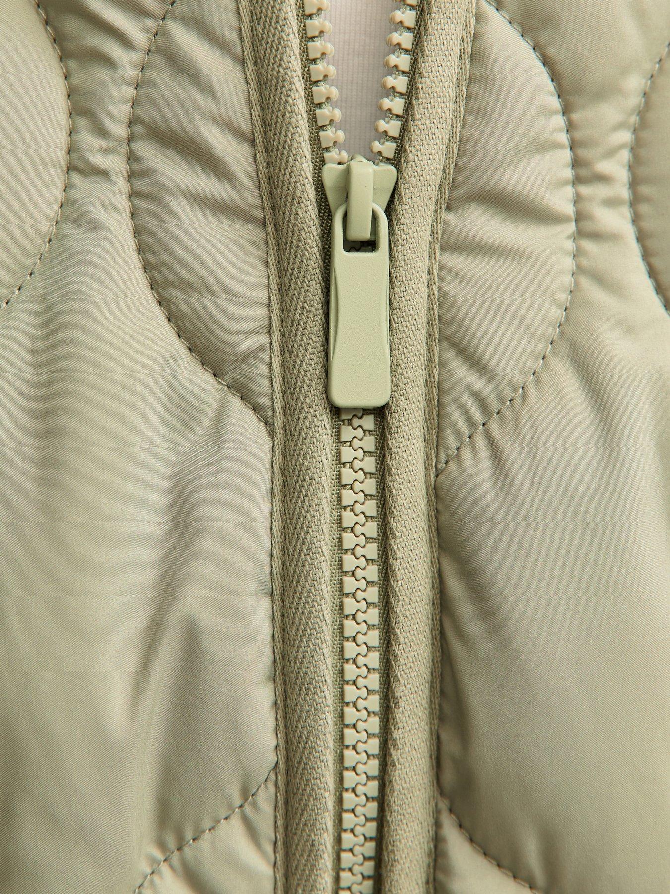 Image 6 of 6 of New Look Quilted Padded Jacket - Light Khaki