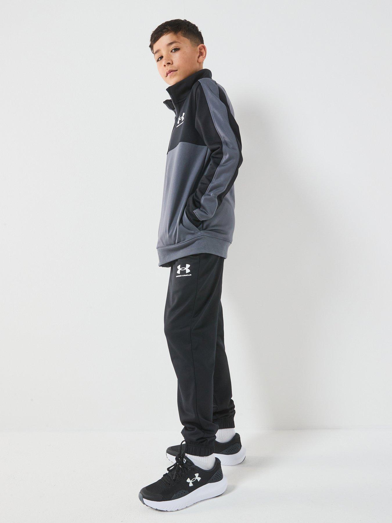 Image 3 of 7 of UNDER ARMOUR Junior Boys Training Rival Knit Tracksuit - Black