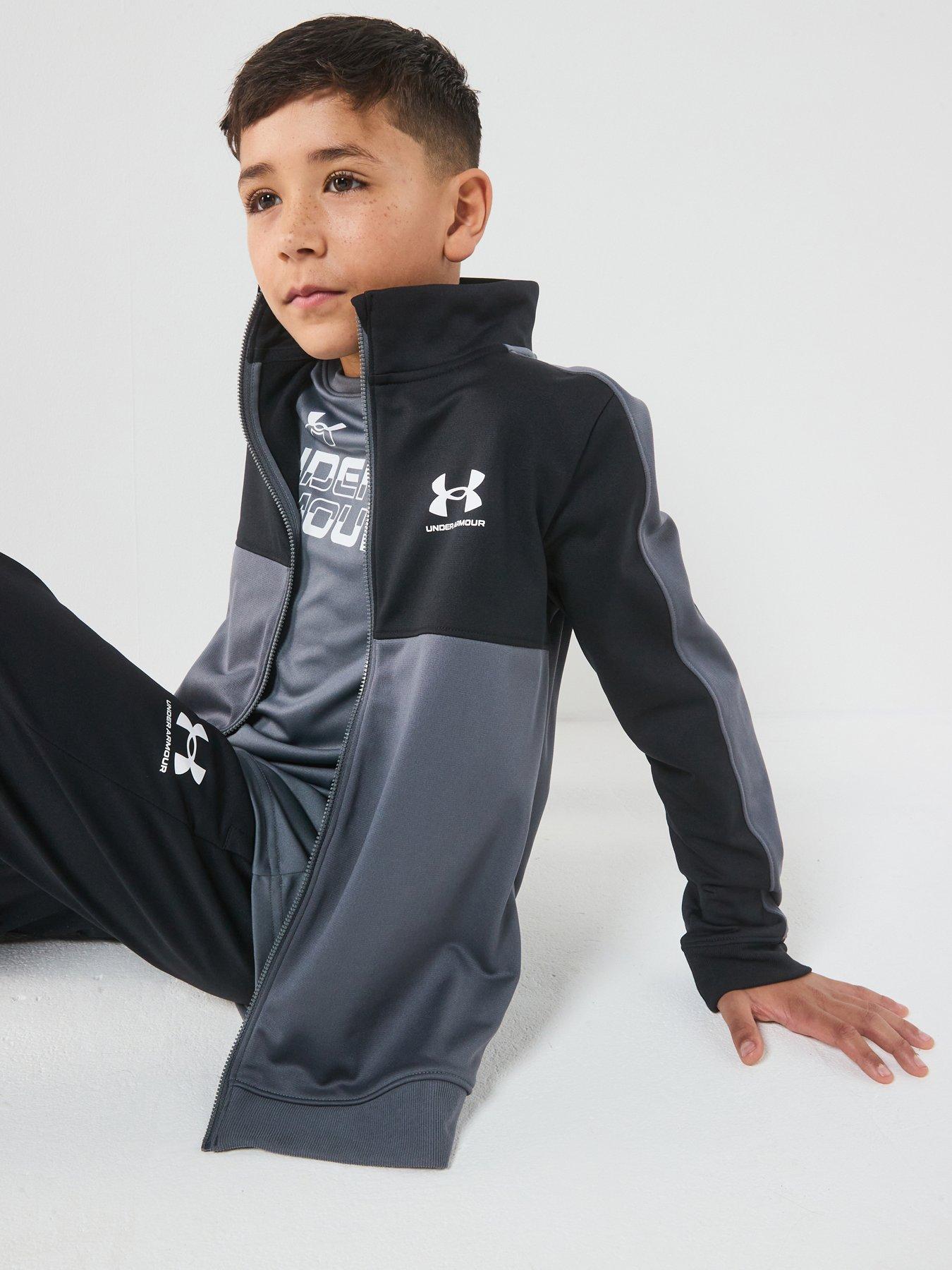 Image 4 of 7 of UNDER ARMOUR Junior Boys Training Rival Knit Tracksuit - Black