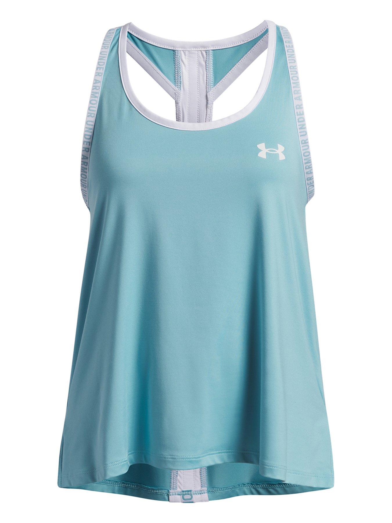 UNDER ARMOUR Junior Girls Training Tech Knockout Tank - Blue