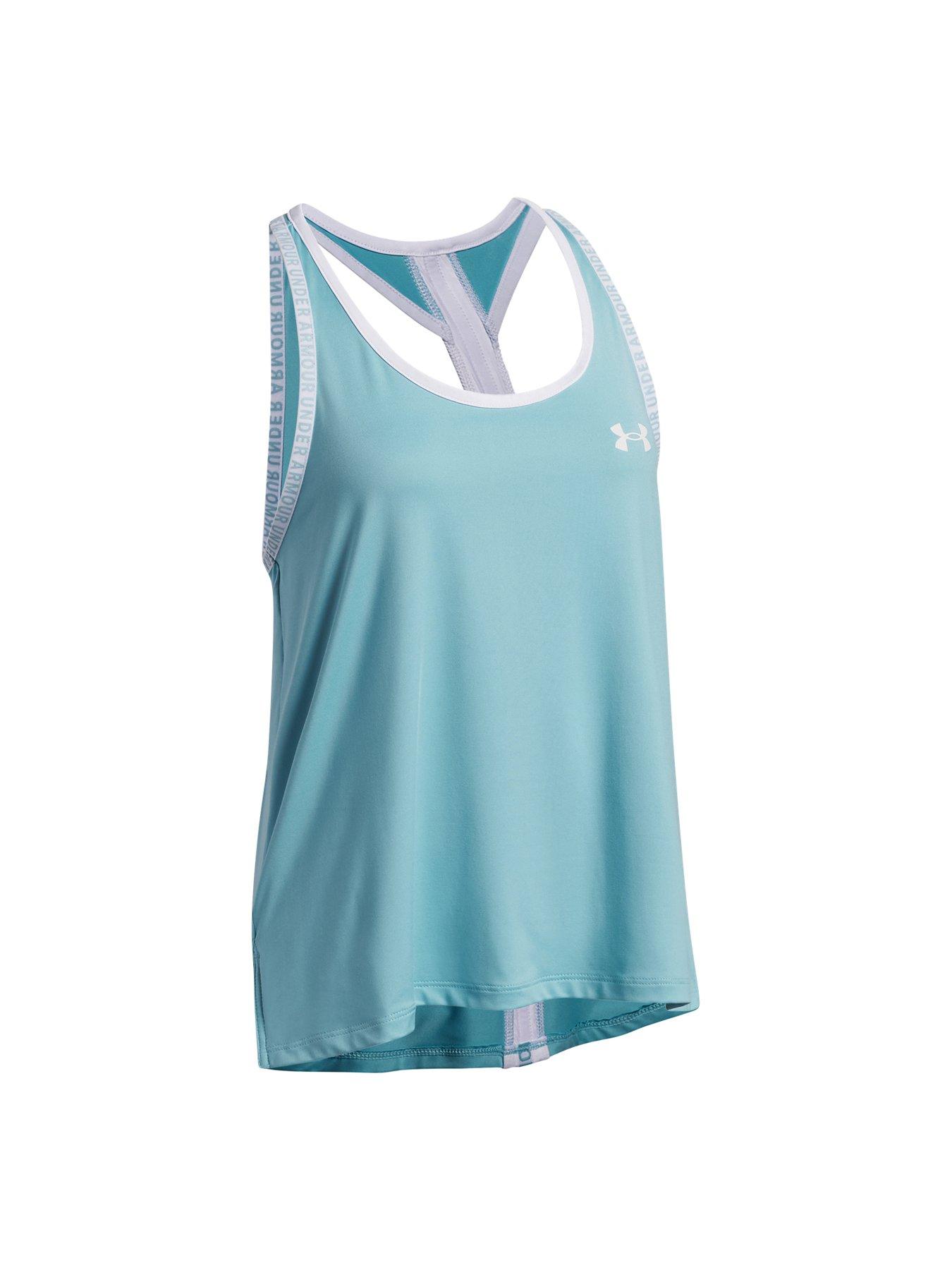 Image 3 of 3 of UNDER ARMOUR Junior Girls Training Tech Knockout Tank - Blue