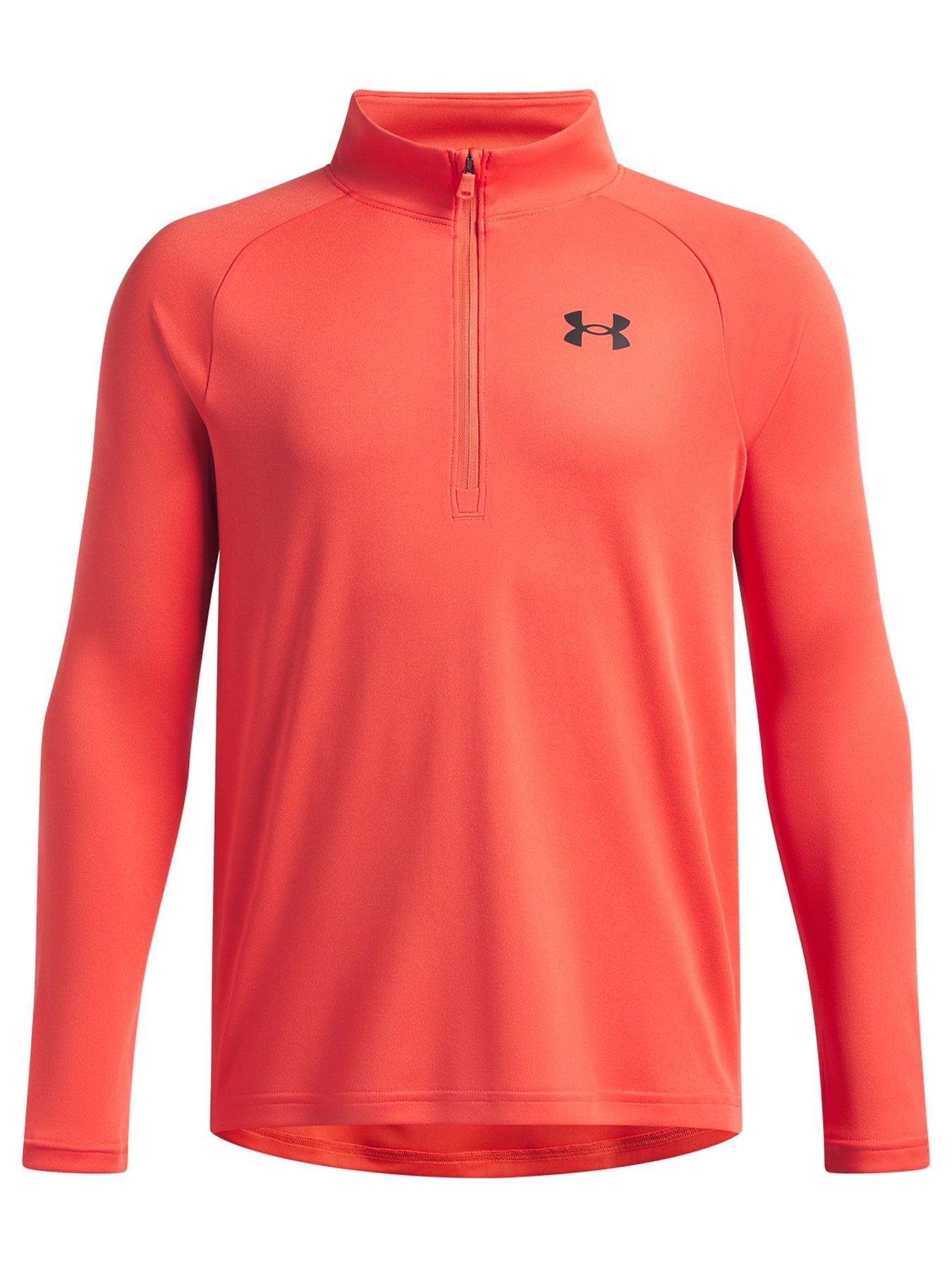 under-armour-junior-boys-training-tech-12-zip-top-venom-redfront