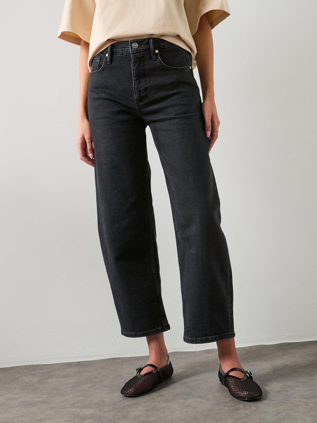 allsaints-sadie-barrel-leg-jeans-washed-blackfront