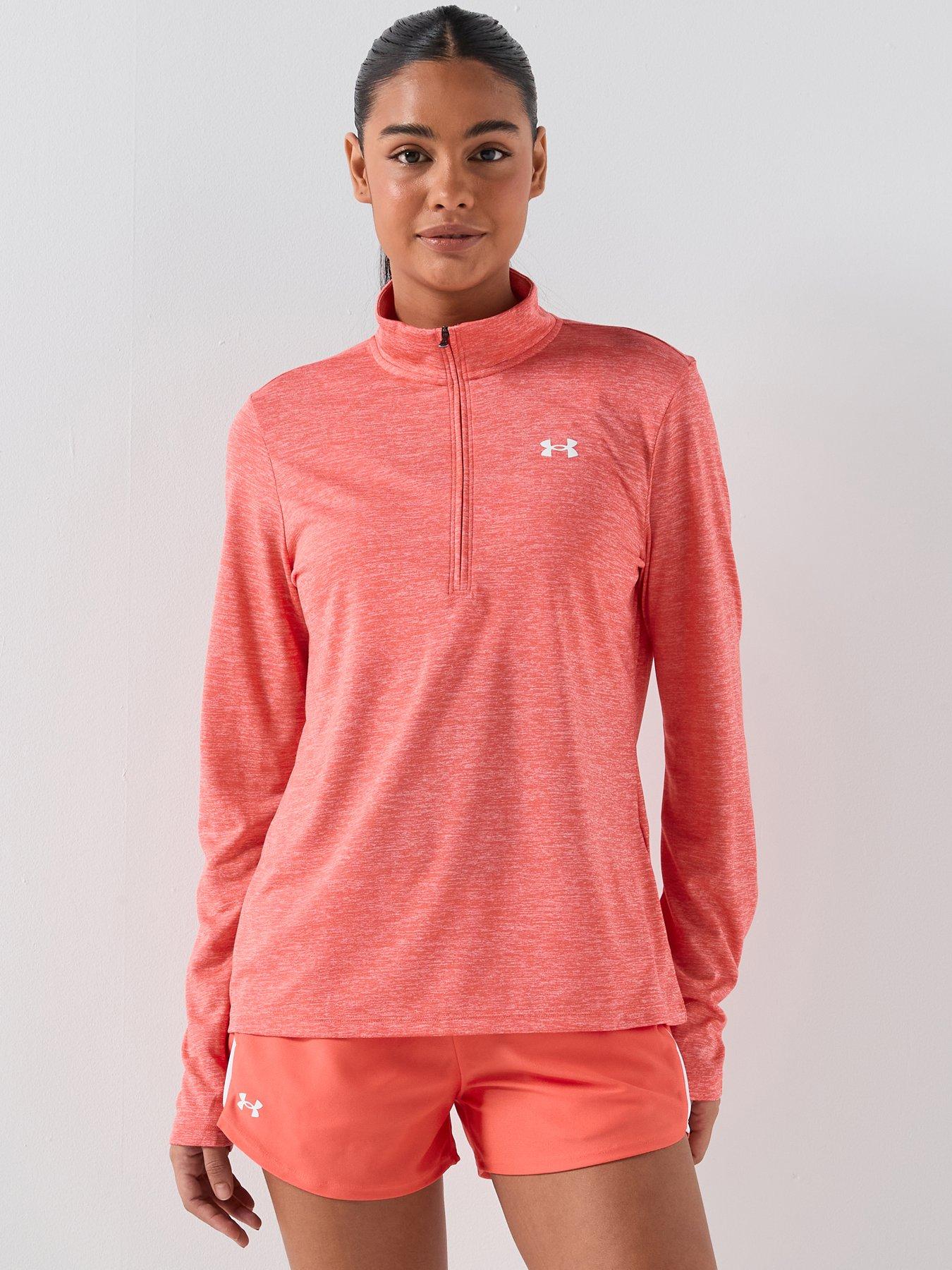 under-armour-womens-training-tech-12-zip-orange