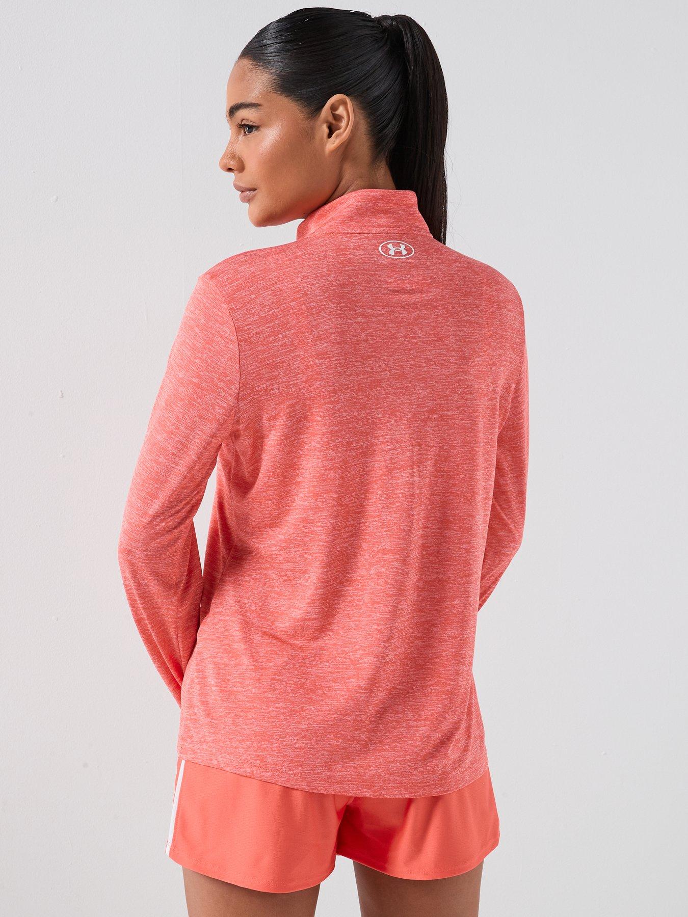 Image 2 of 6 of UNDER ARMOUR Womens Training Tech 1/2 Zip - Venom Red