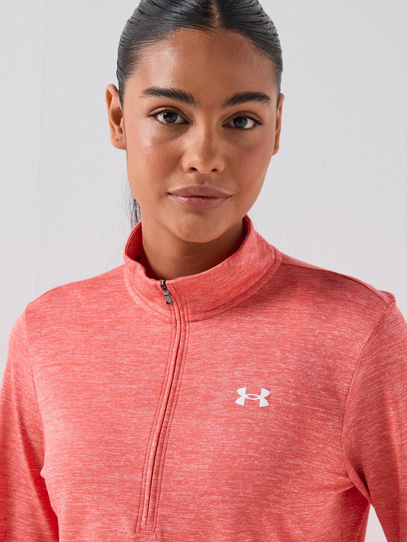 Image 4 of 6 of UNDER ARMOUR Womens Training Tech 1/2 Zip - Venom Red