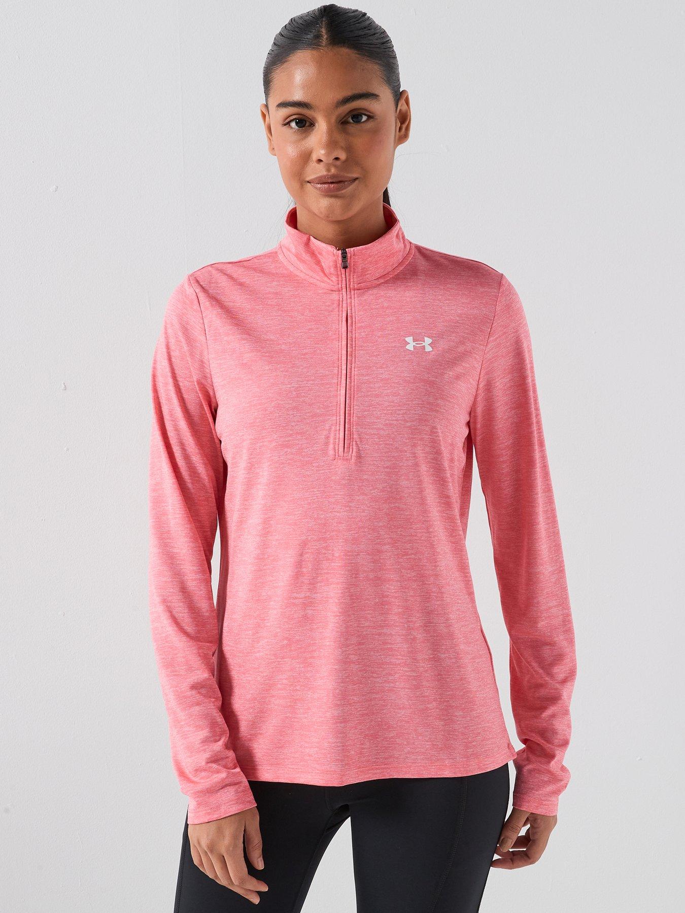 under-armour-womens-training-tech-12-zip-pink