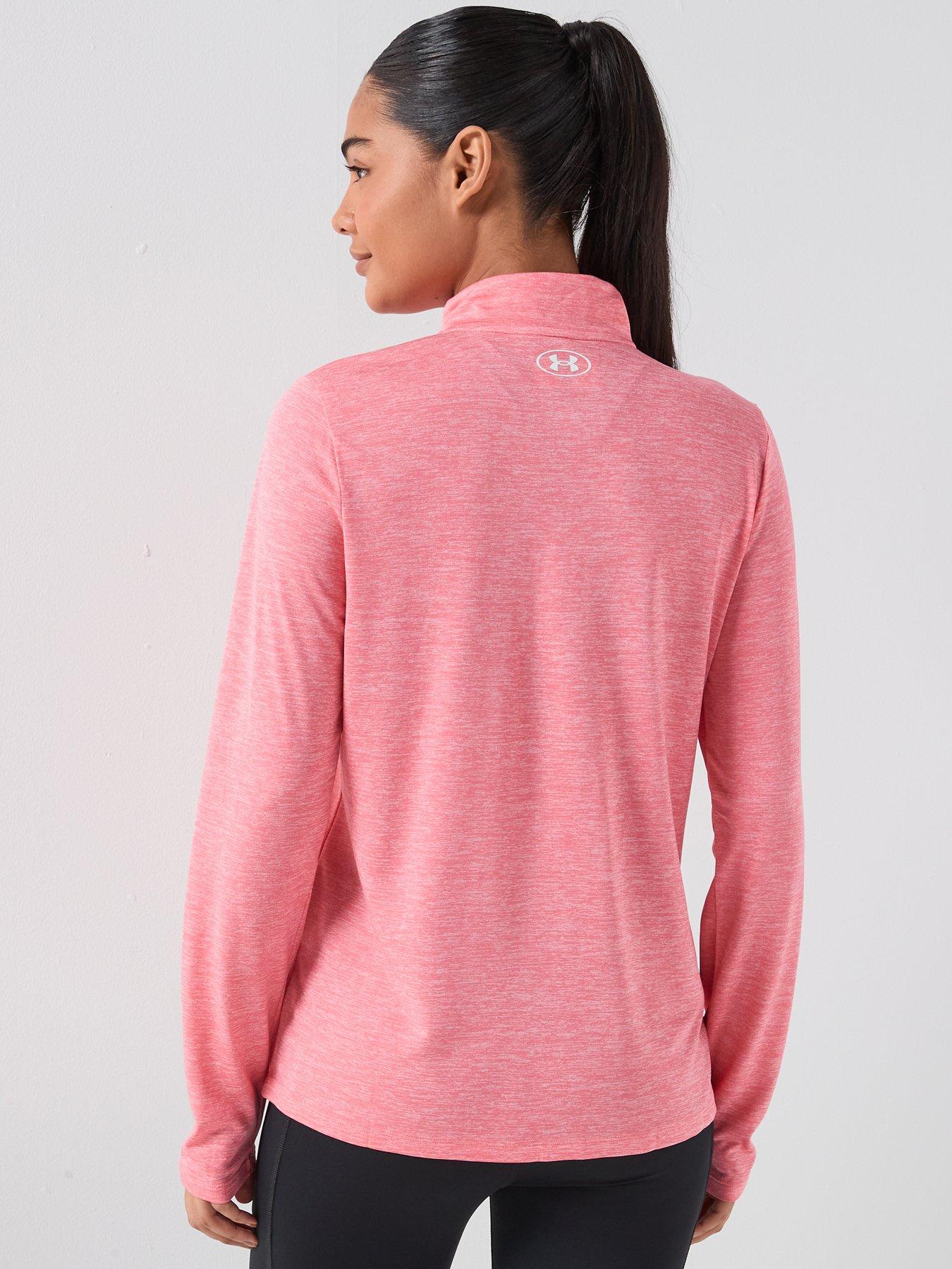 under-armour-womens-training-tech-12-zip-pinkstillFront
