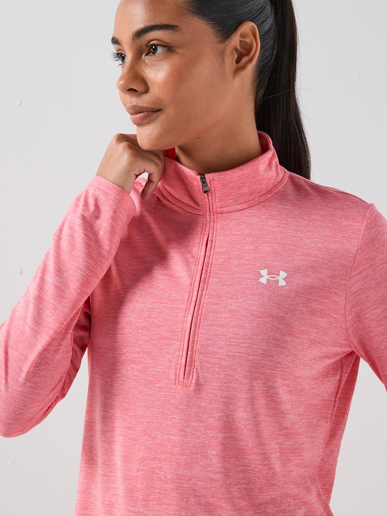 under-armour-womens-training-tech-12-zip-pinkoutfit