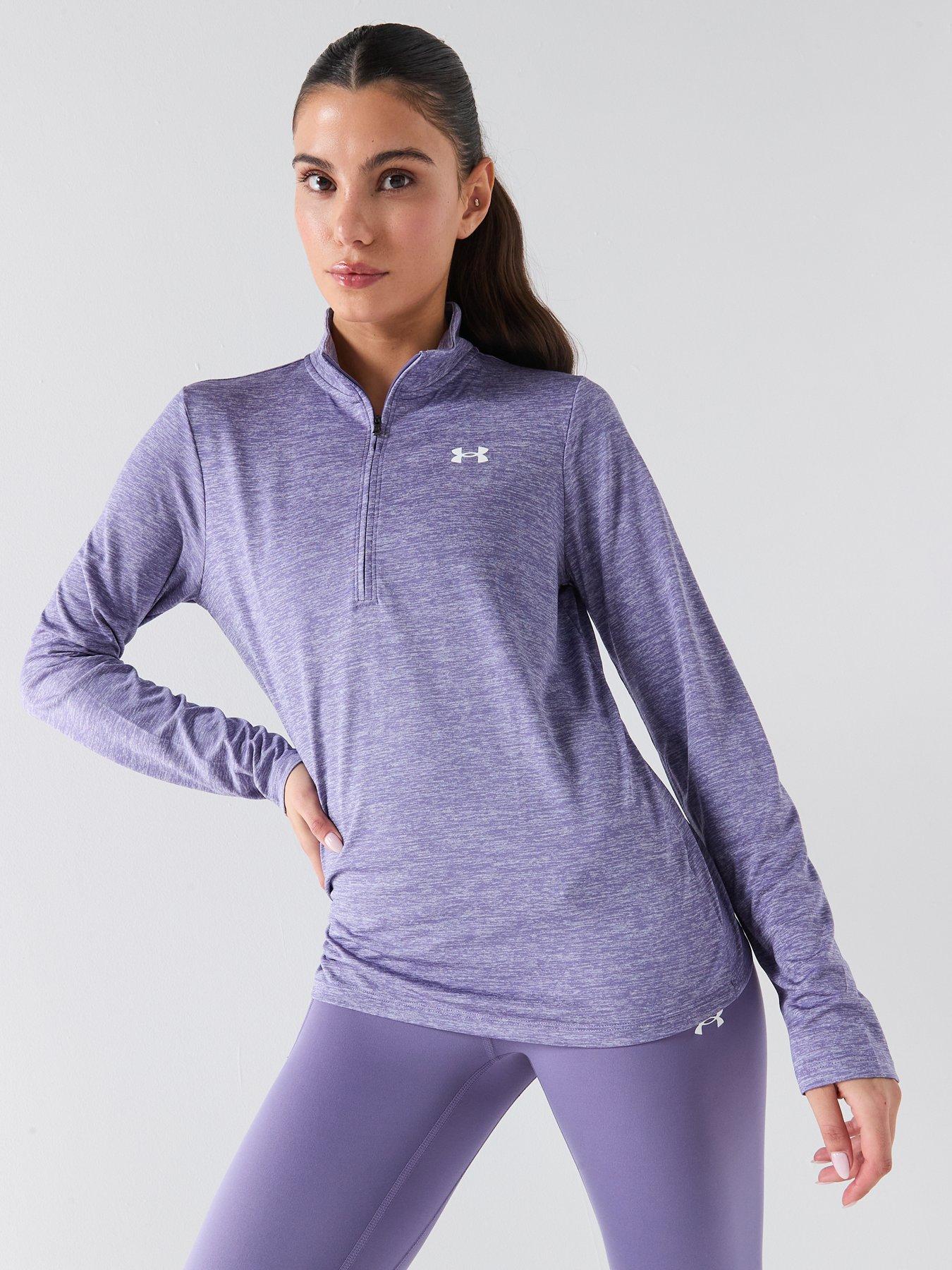 under-armour-womens-training-tech-12-zip-purpleoutfit