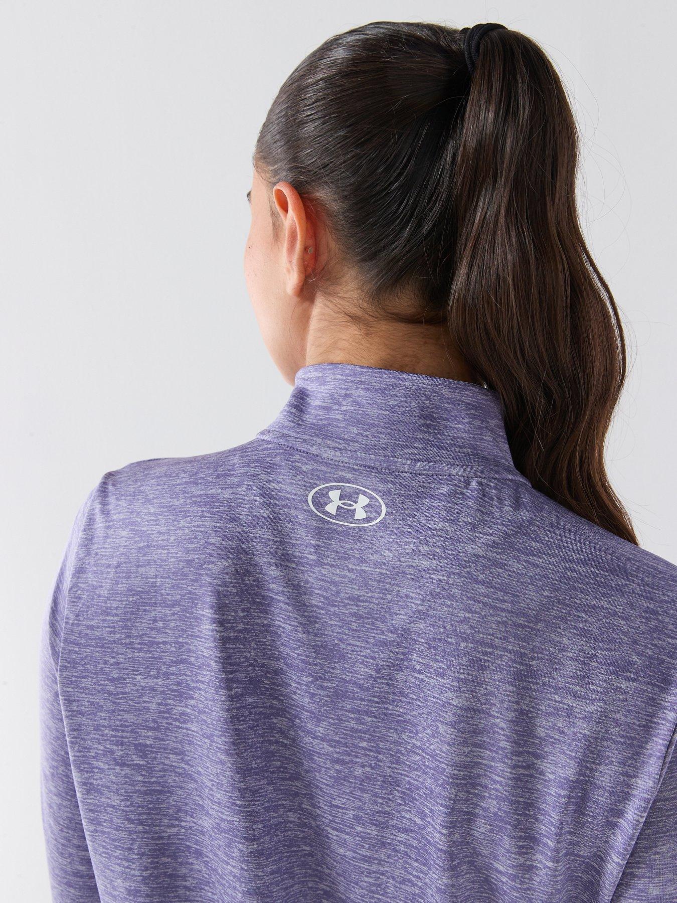 under-armour-womens-training-tech-12-zip-purpledetail