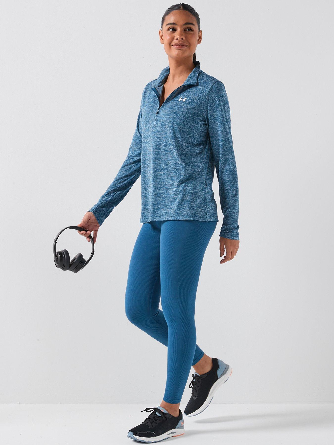 under-armour-womens-training-tech-twist-12-zip-top-blueback