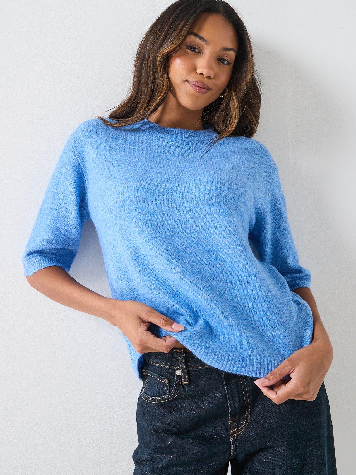 jdy-sonja-34-length-sleeve-pullover-blue