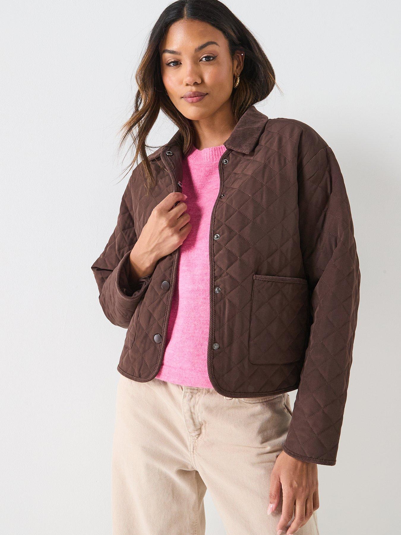 jdy-paula-long-sleeve-quilted-barn-jacket-brown