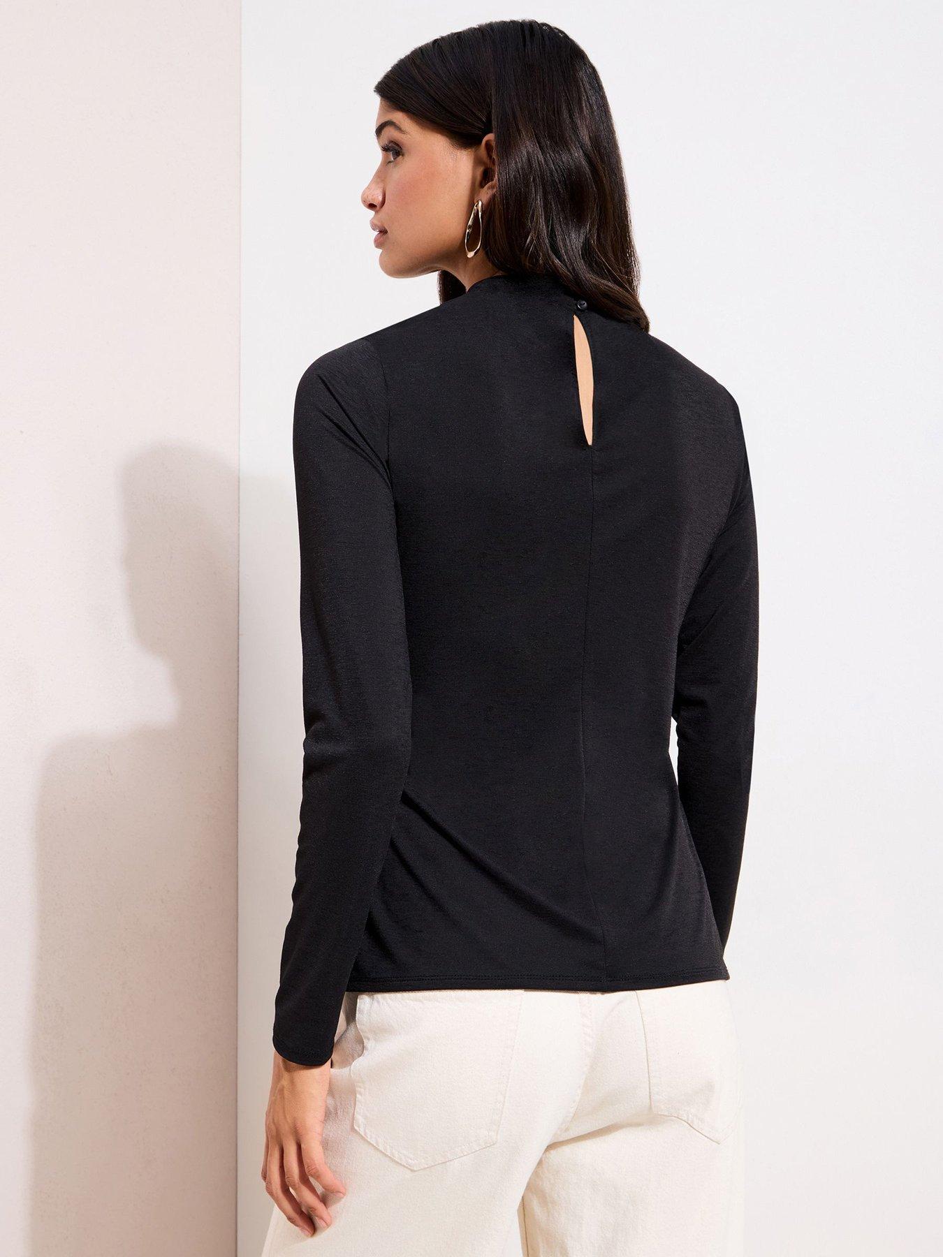 Image 2 of 4 of Friends Like These Tie Side Tunic - Black