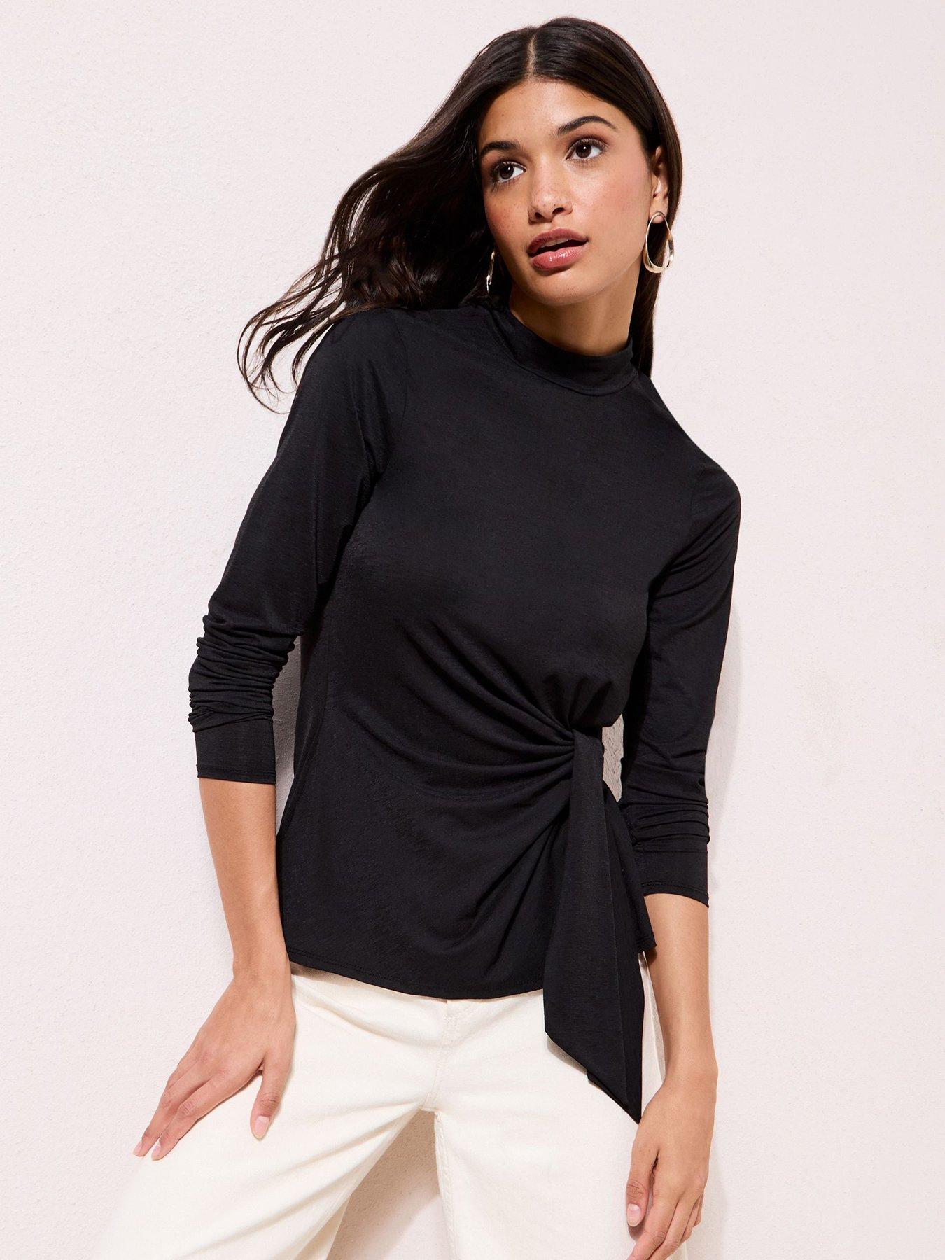 Image 4 of 4 of Friends Like These Tie Side Tunic - Black
