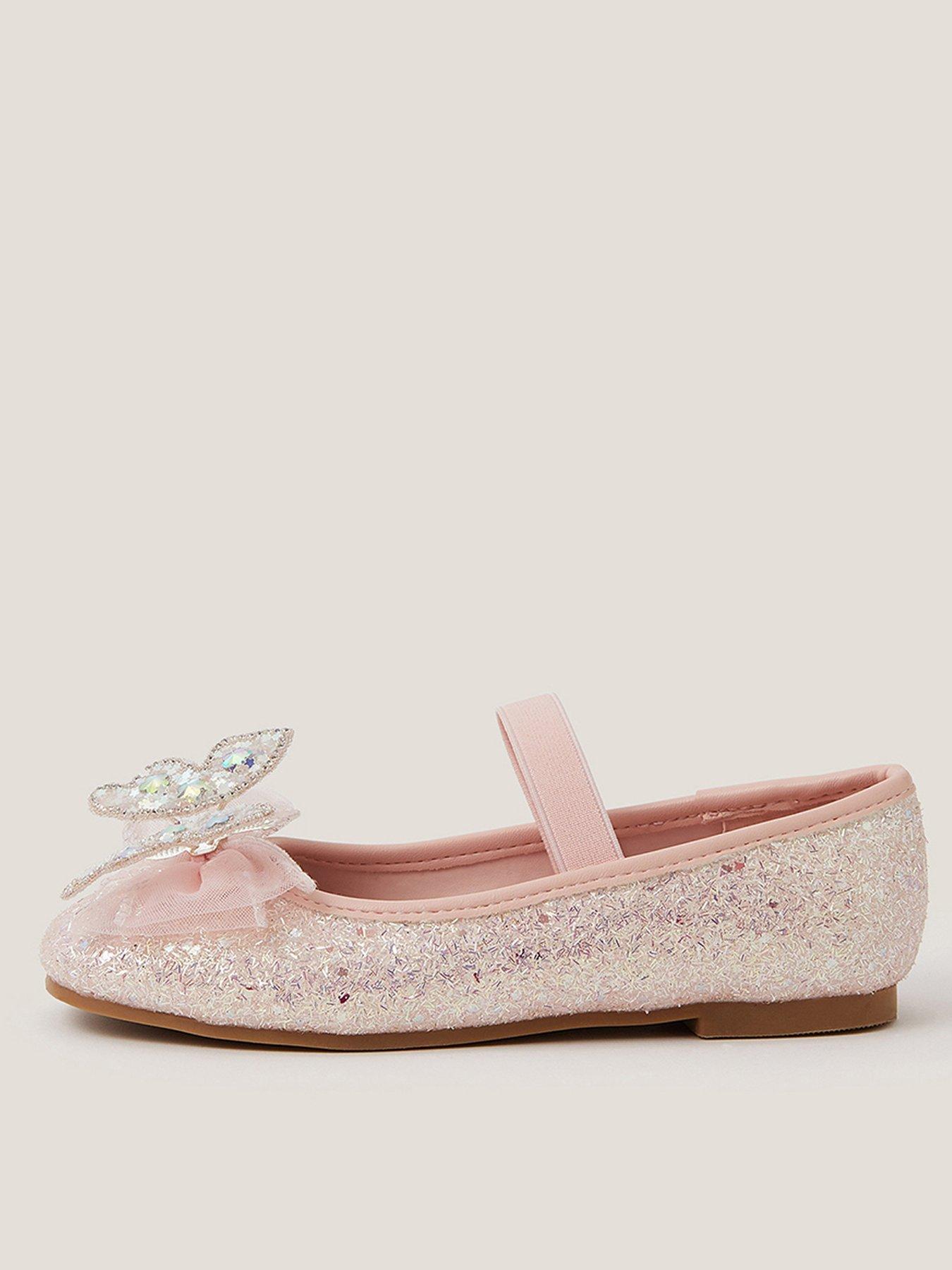 Image 1 of 3 of Monsoon Girls Dazzle Flutter Butterfly Shoes - Pink