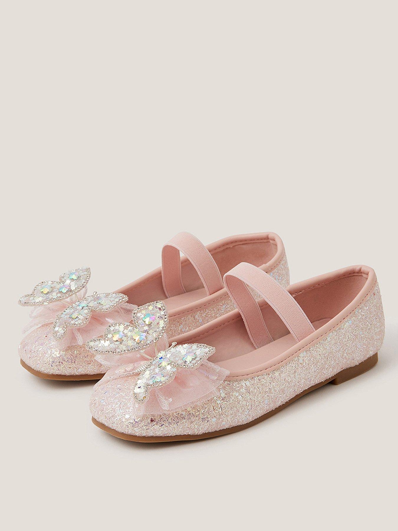 Image 2 of 3 of Monsoon Girls Dazzle Flutter Butterfly Shoes - Pink