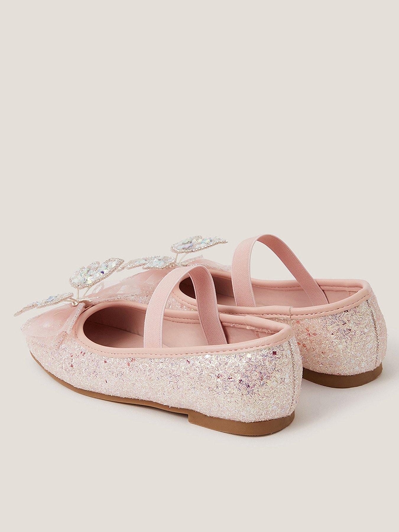 Image 3 of 3 of Monsoon Girls Dazzle Flutter Butterfly Shoes - Pink