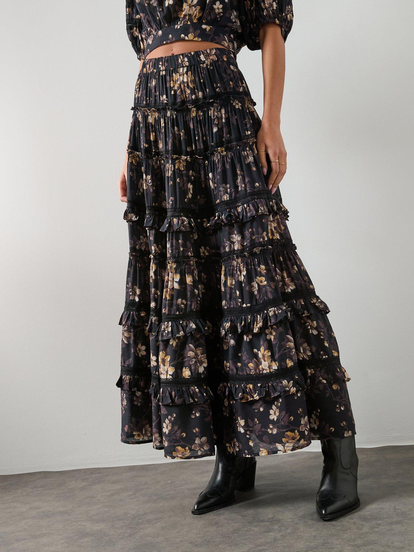 allsaints-talia-floral-print-tiered-midi-skirt-vine-black