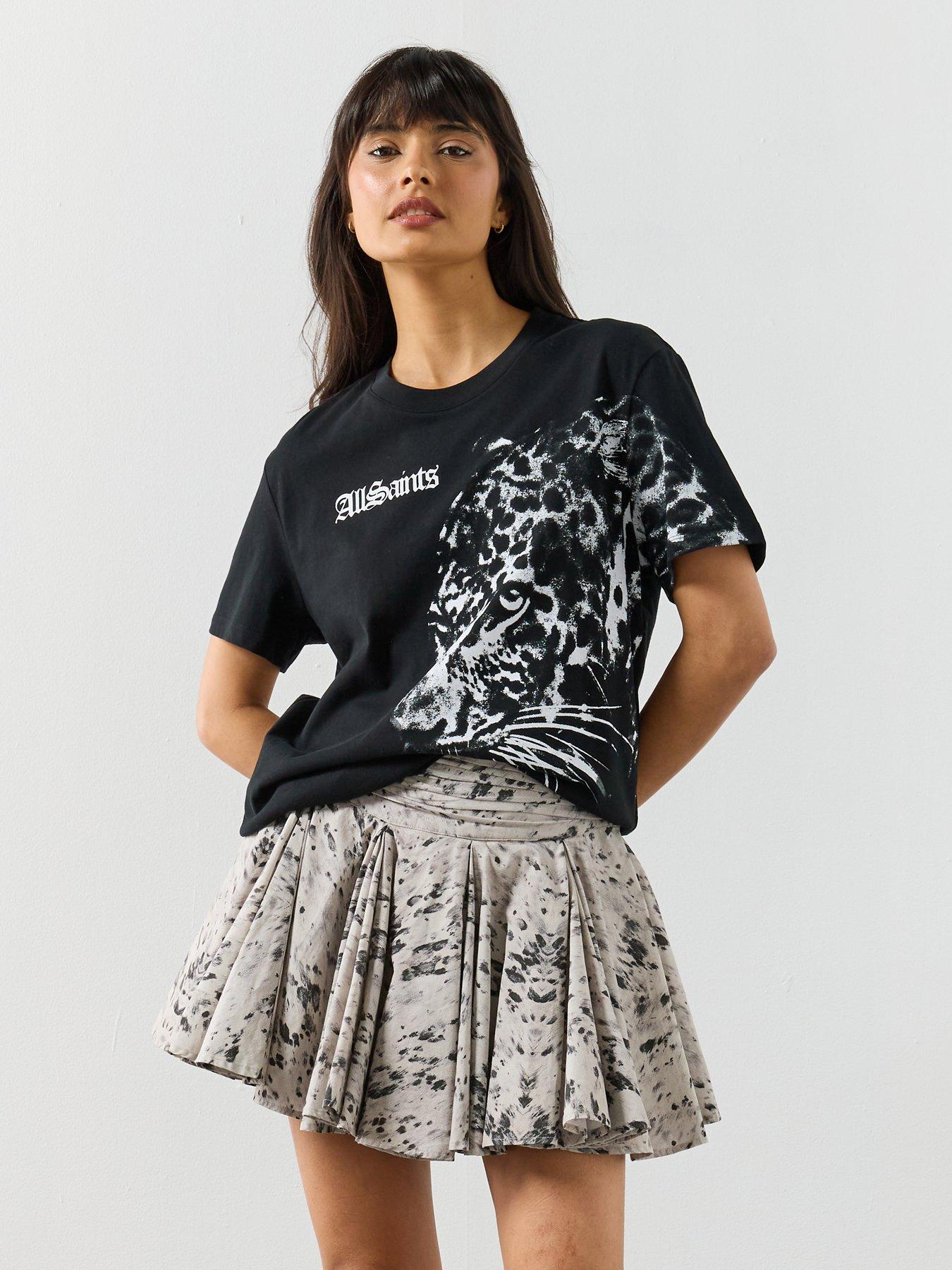 AllSaints Zaya Boyfriend T-Shirt - Black
