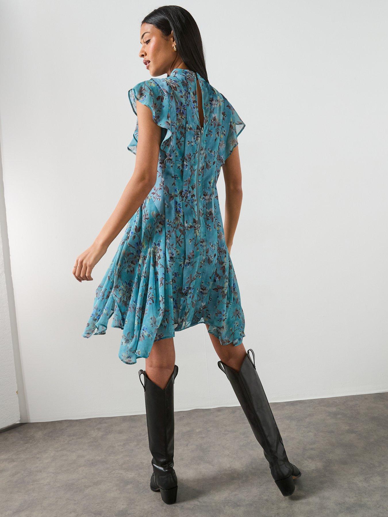 allsaints-fleur-dress-vine-lake-bluestillFront