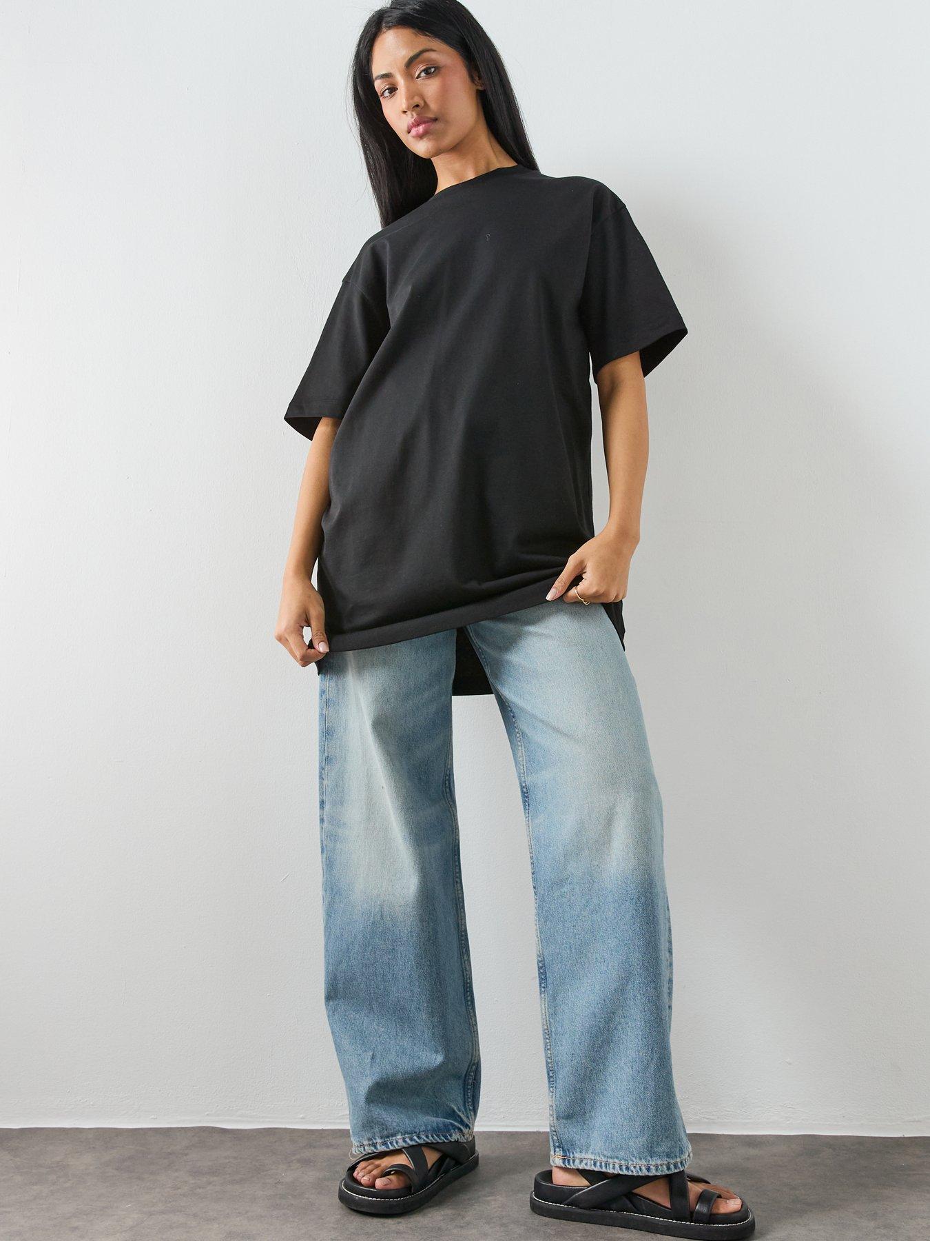 Image 6 of 6 of AllSaints Fuse Tee Dress - Black