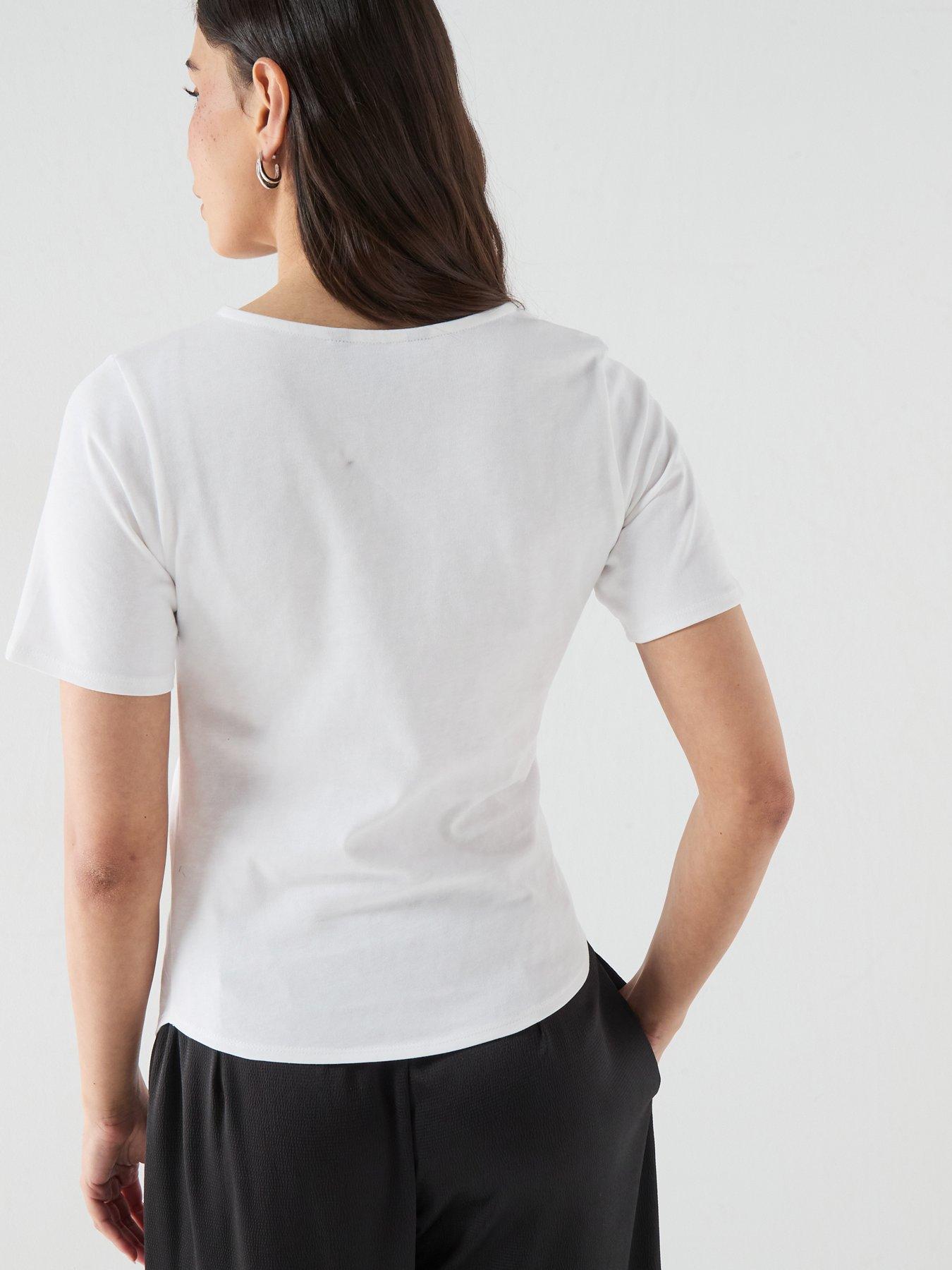 Image 2 of 5 of Friends Like These Heavyweight Drape T-Shirt - White
